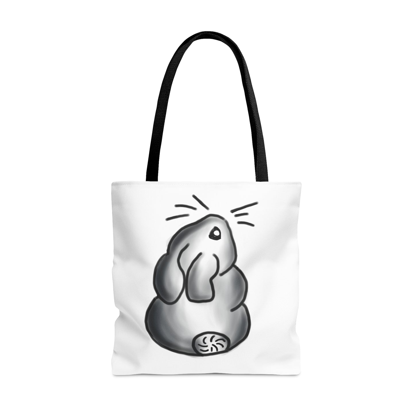 Black and grey bunny art Tote Bag