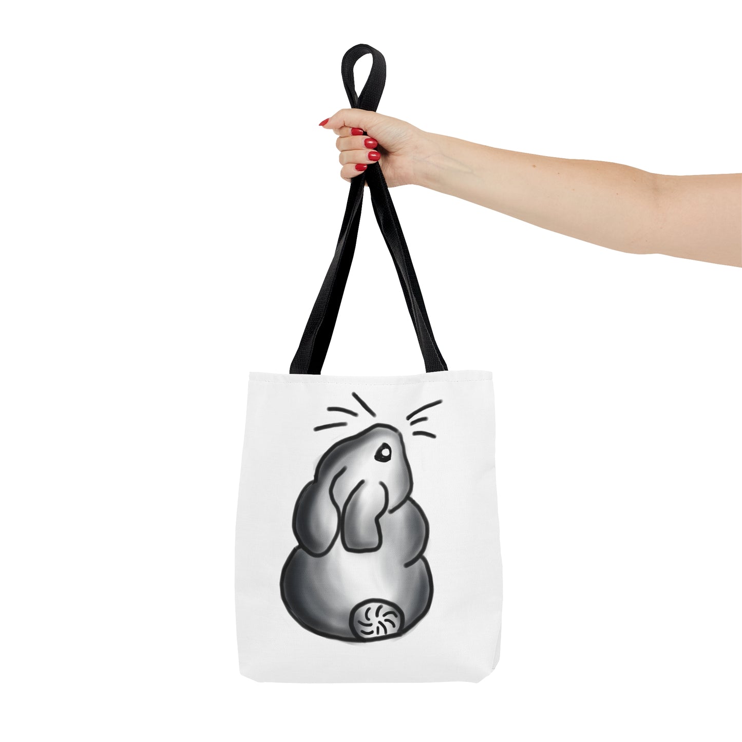 Black and grey bunny art Tote Bag