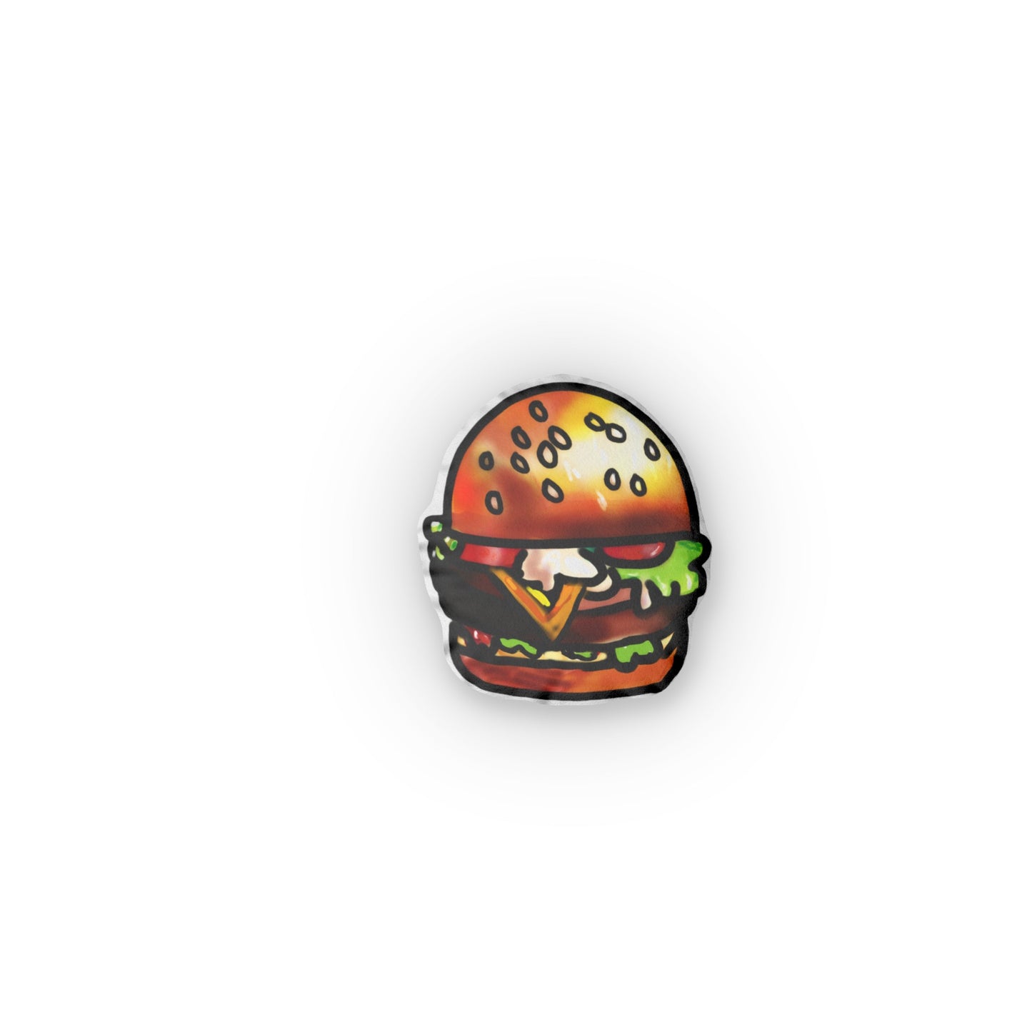 Cartoon burger custom shaped pillow