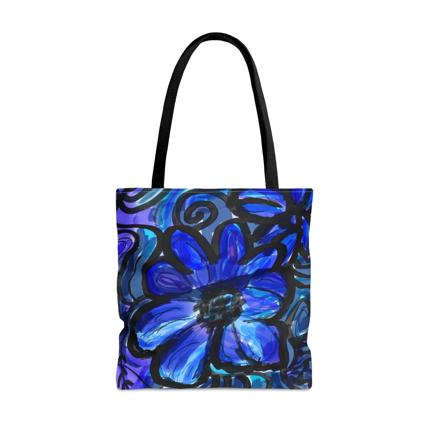 Blue spiritual flower vibe art Tote Bag