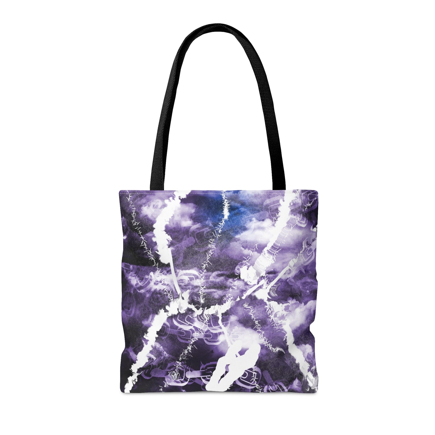monochromatic storm abstract art Tote Bag