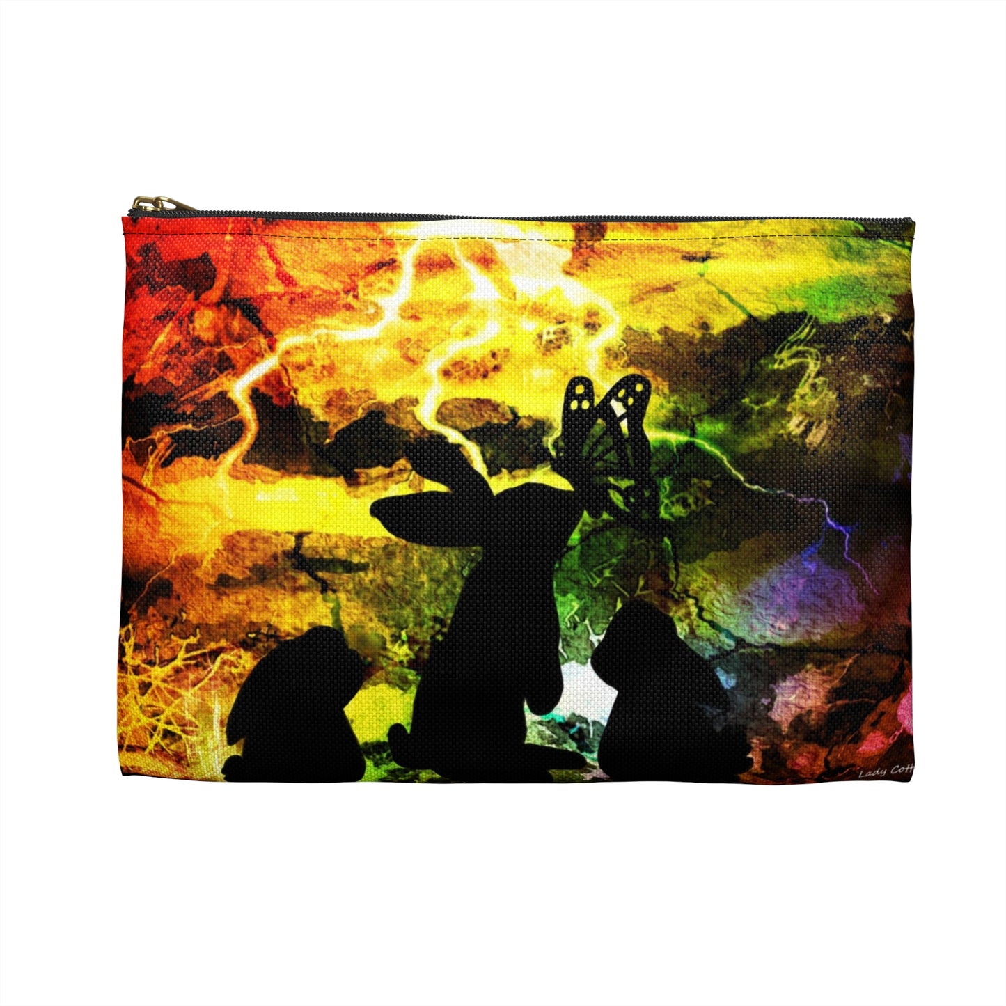 Bunny storm zipper Pouch