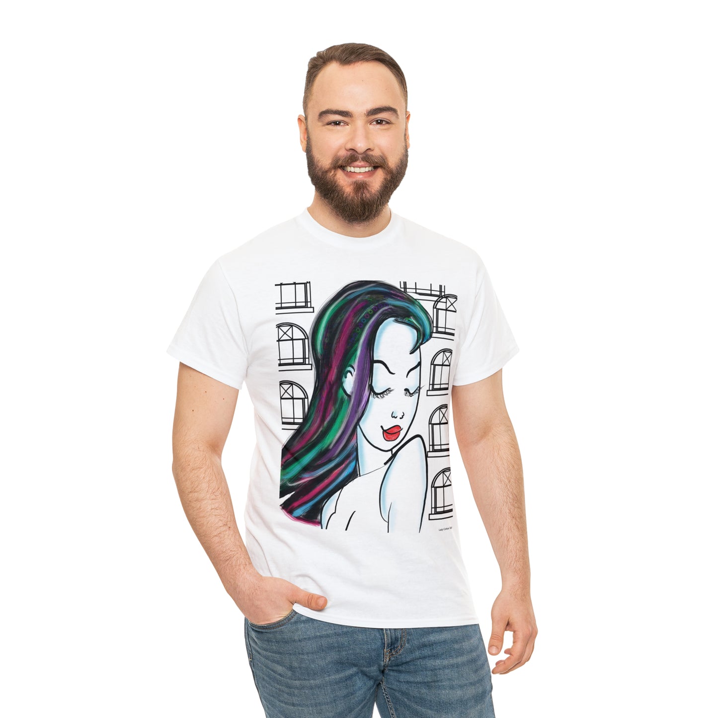 Confidence city girl cartoon art shirt