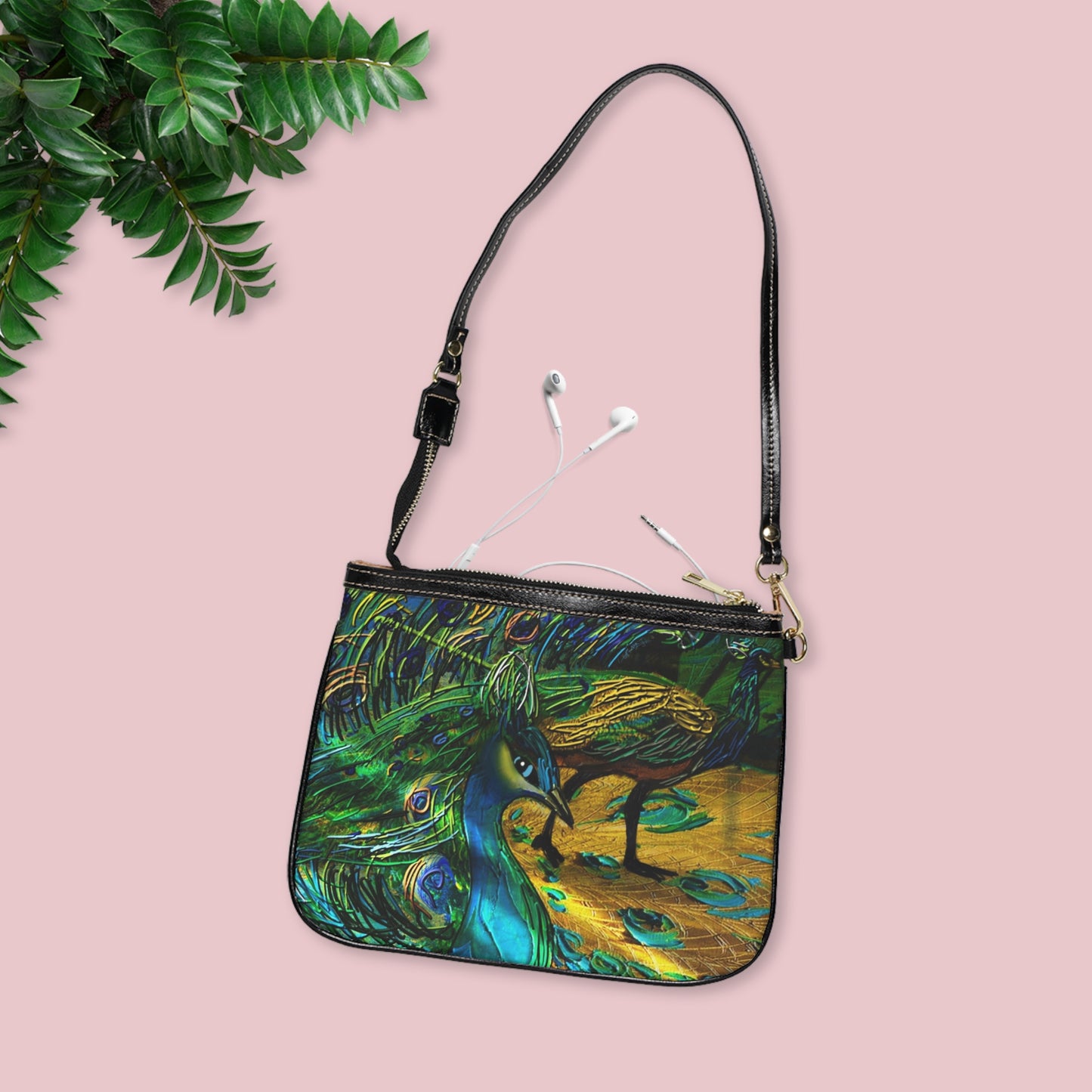Peacock artwork Small Shoulder Bag