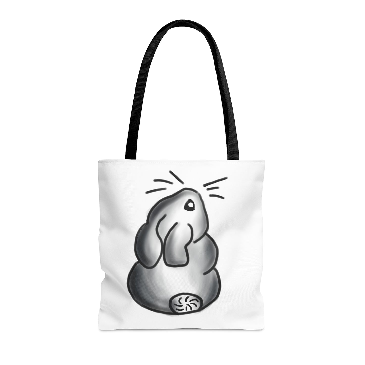Black and grey bunny art Tote Bag