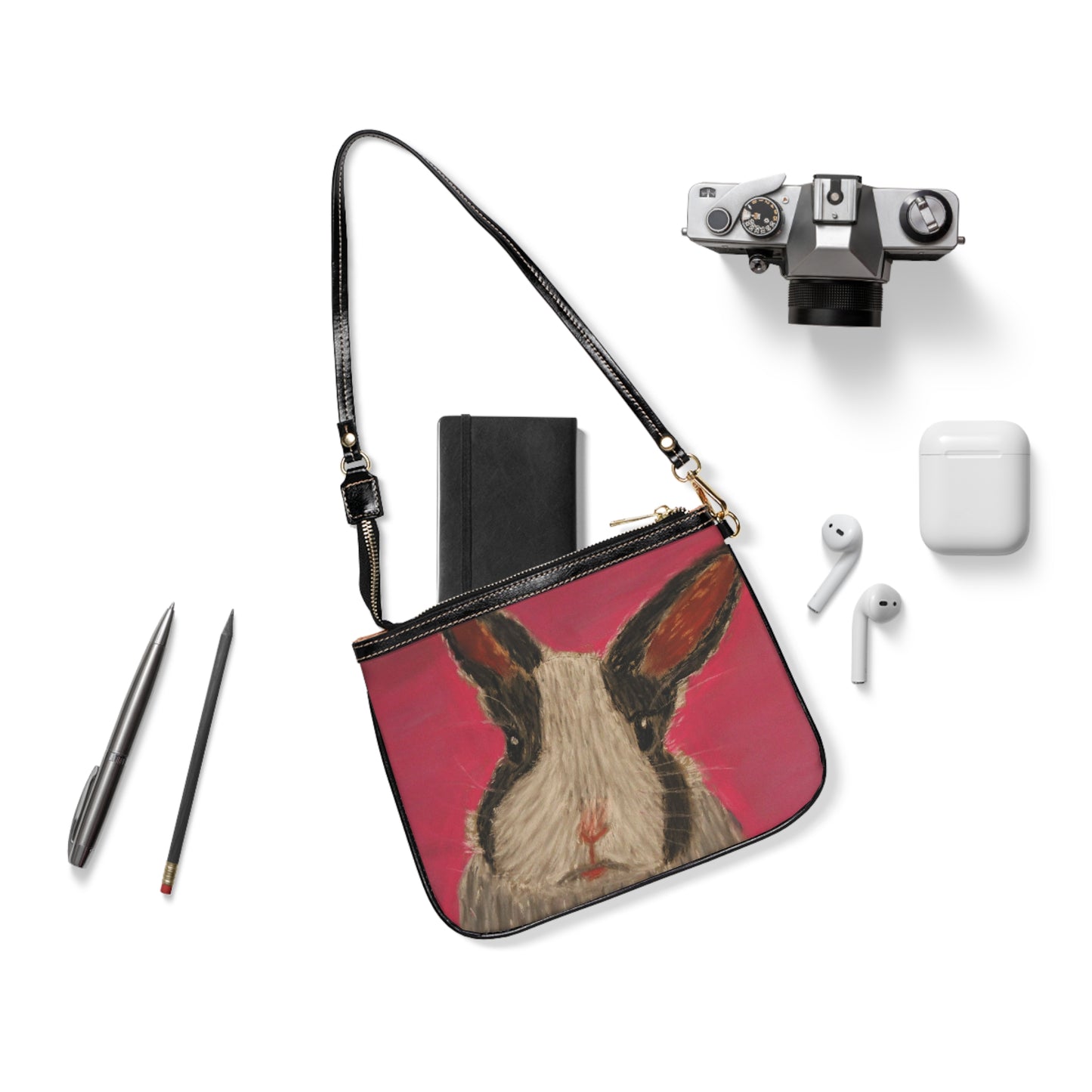 Dutch bunny pastel art small shoulder bag