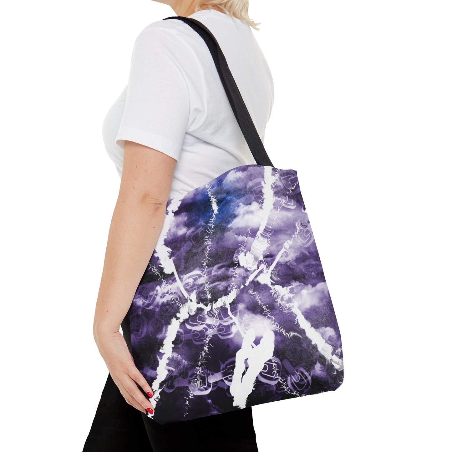 monochromatic storm abstract art Tote Bag