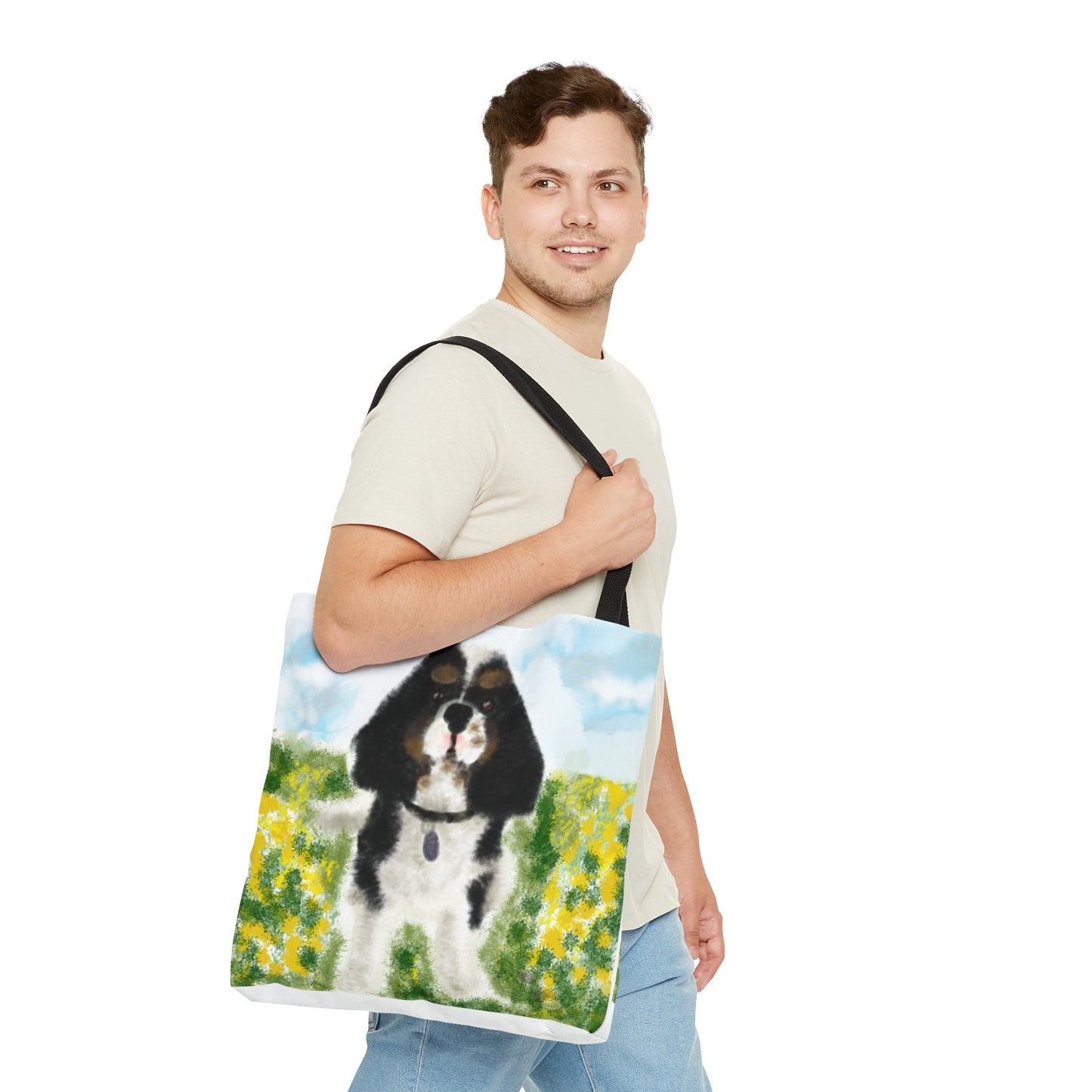 St Charles dog art Tote Bag