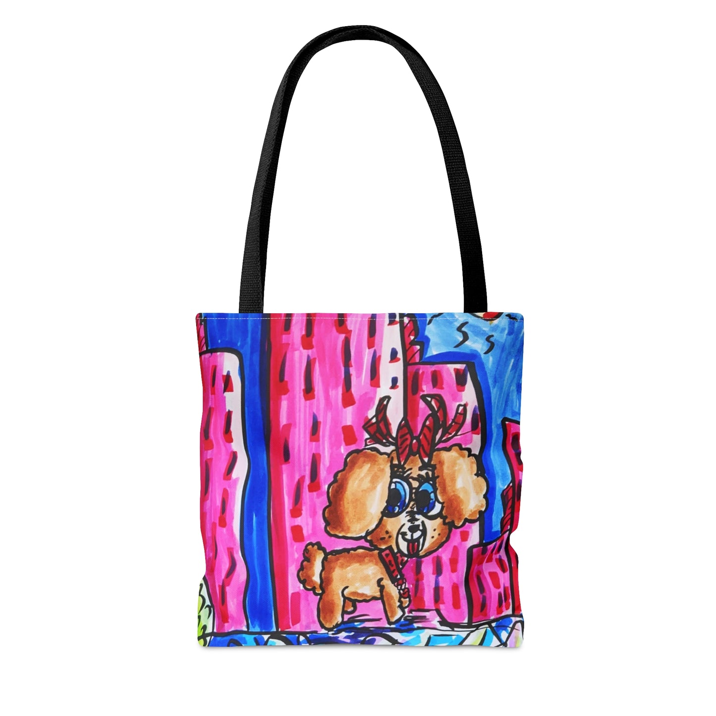 Fluffy dog art Tote Bag