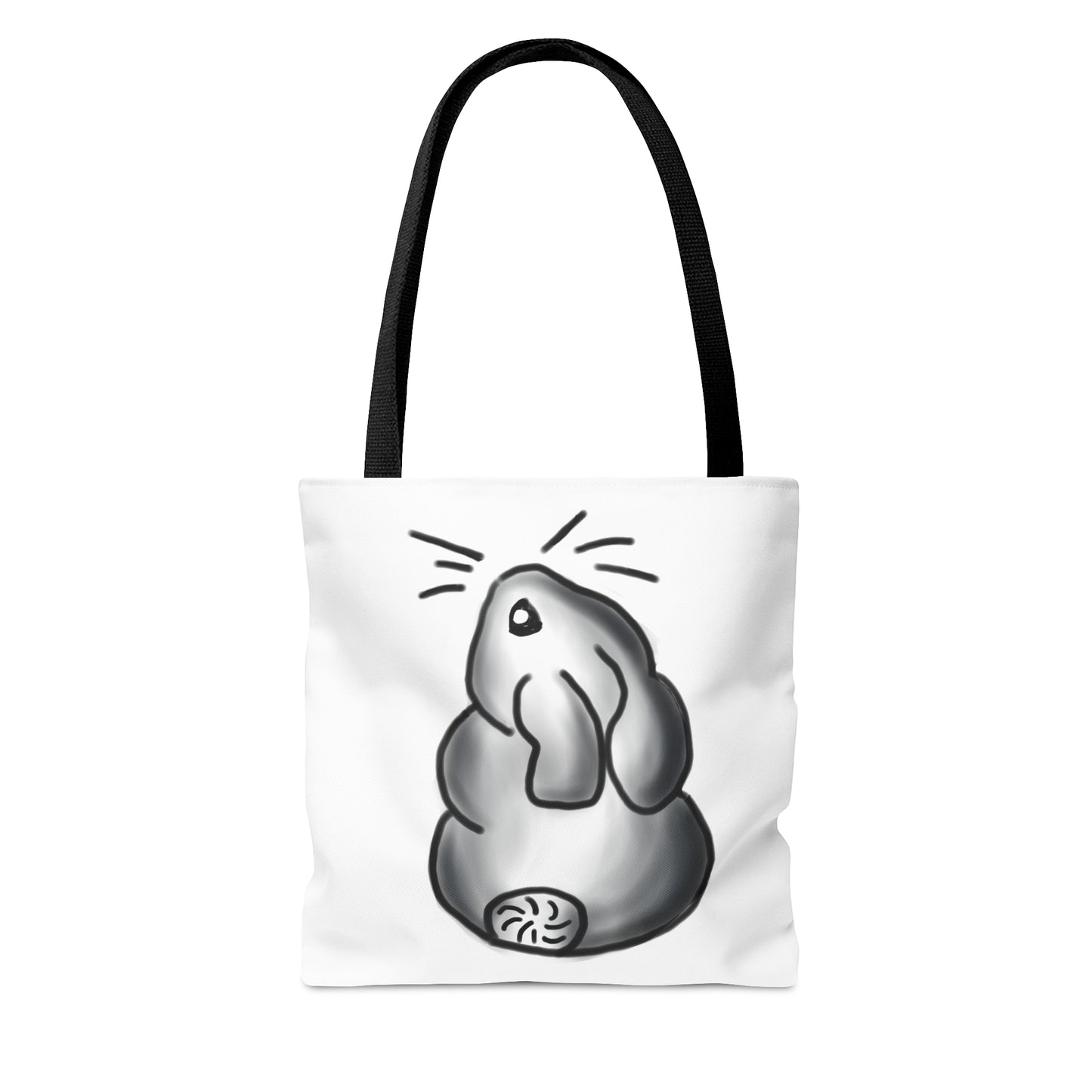 Black and grey bunny art Tote Bag