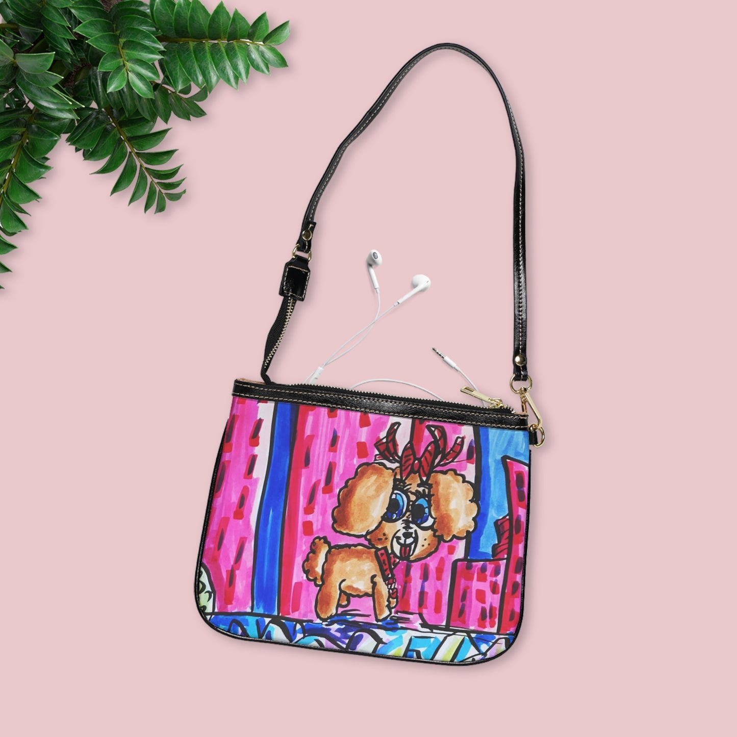 fluffy dog Small Shoulder Bag