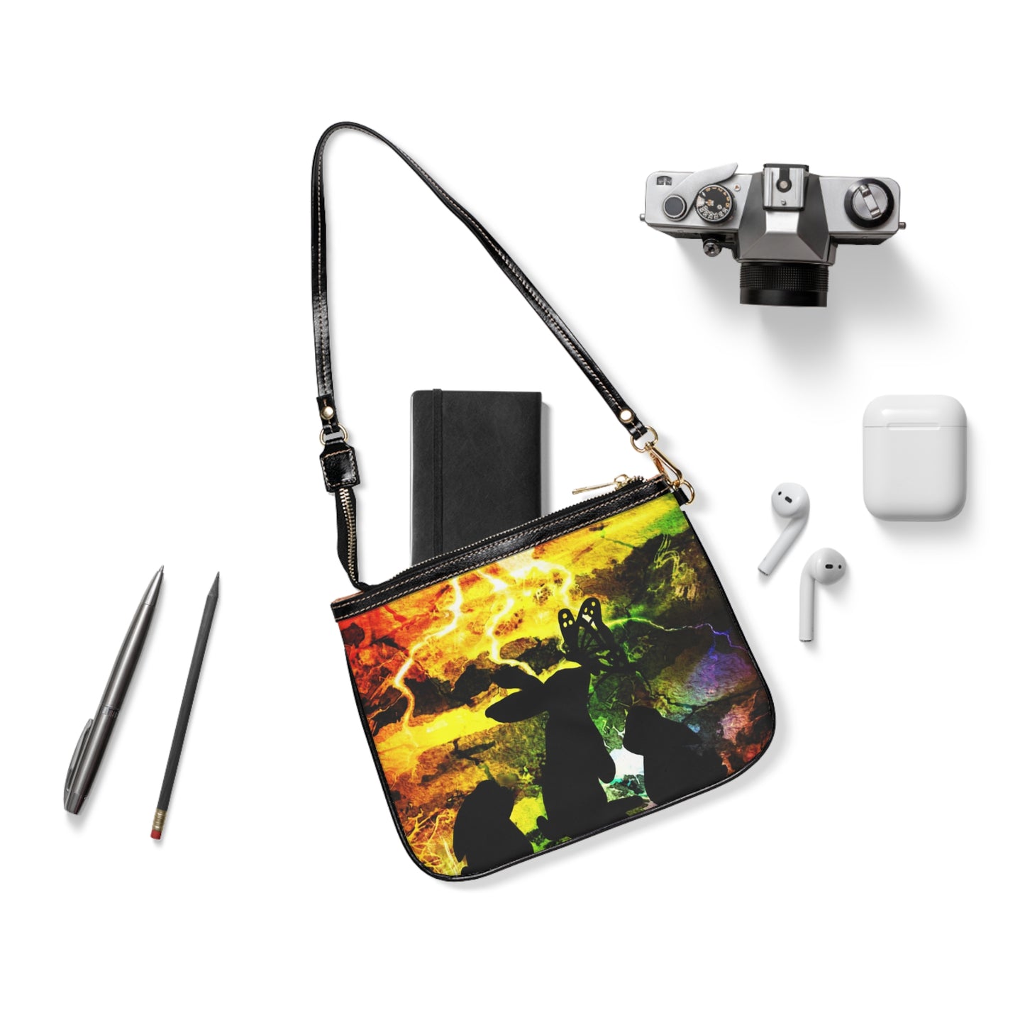Bunny storm art Small Shoulder Bag