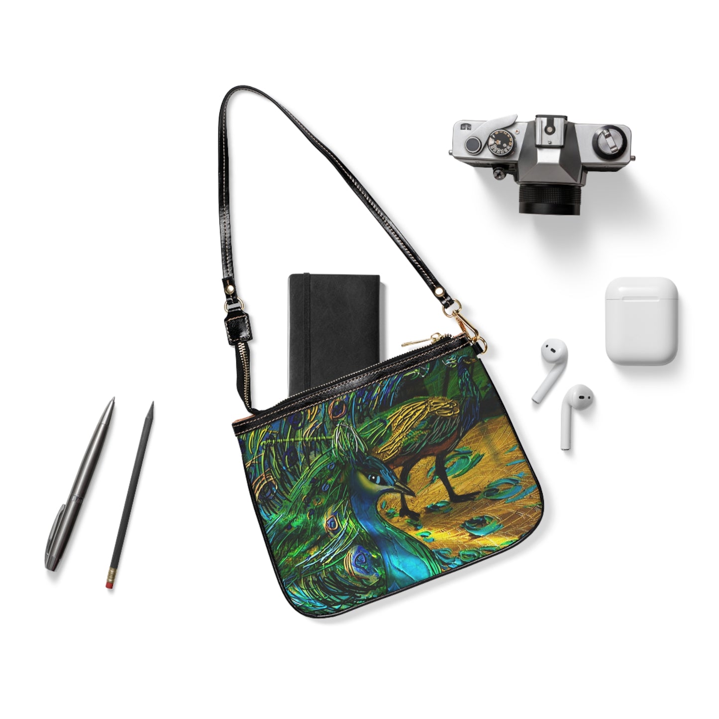 Peacock artwork Small Shoulder Bag
