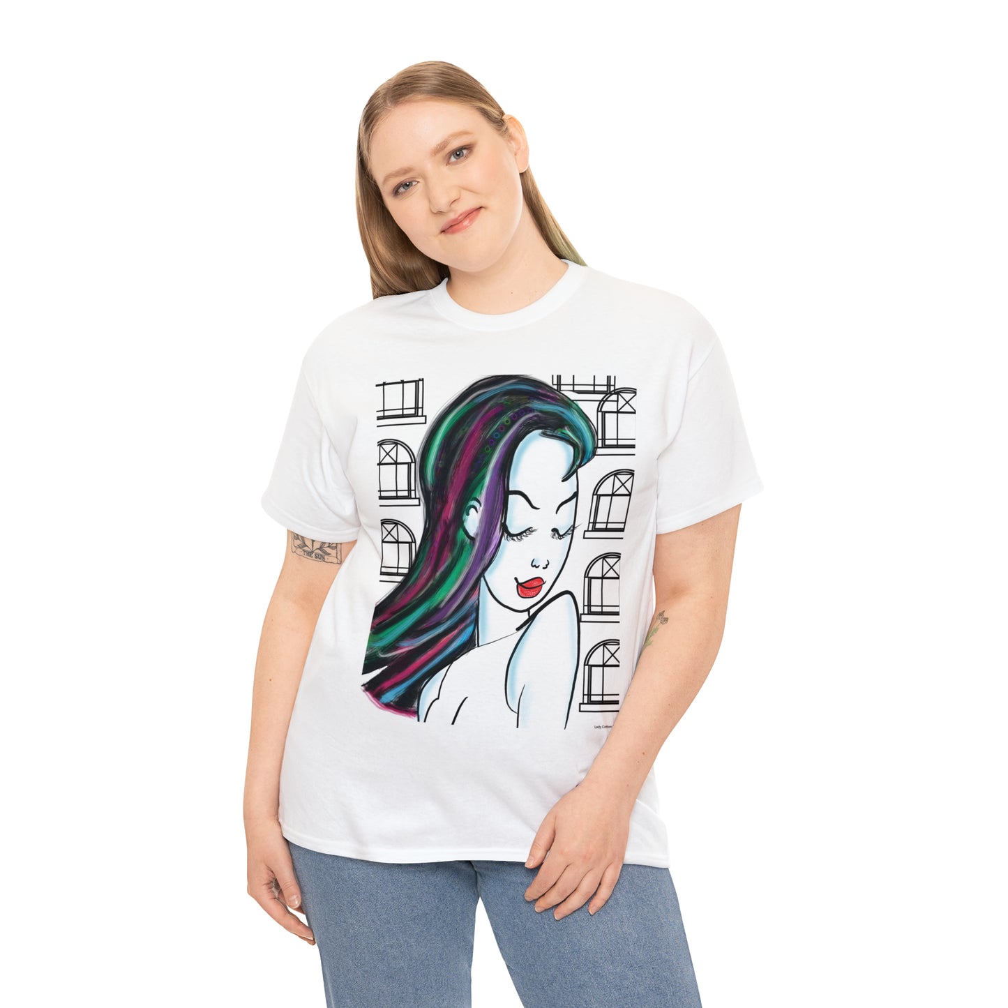 Confidence city girl cartoon art shirt