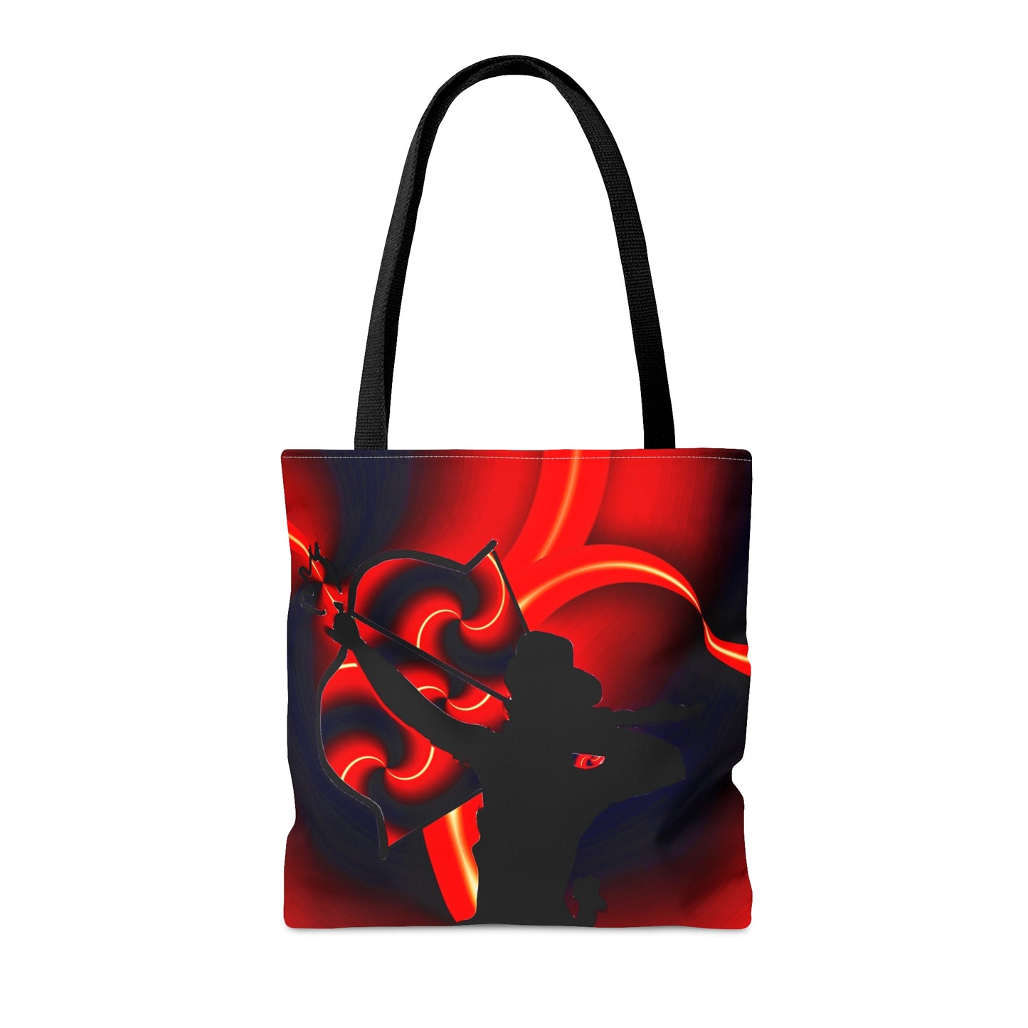 Bow and arrow art tote bag