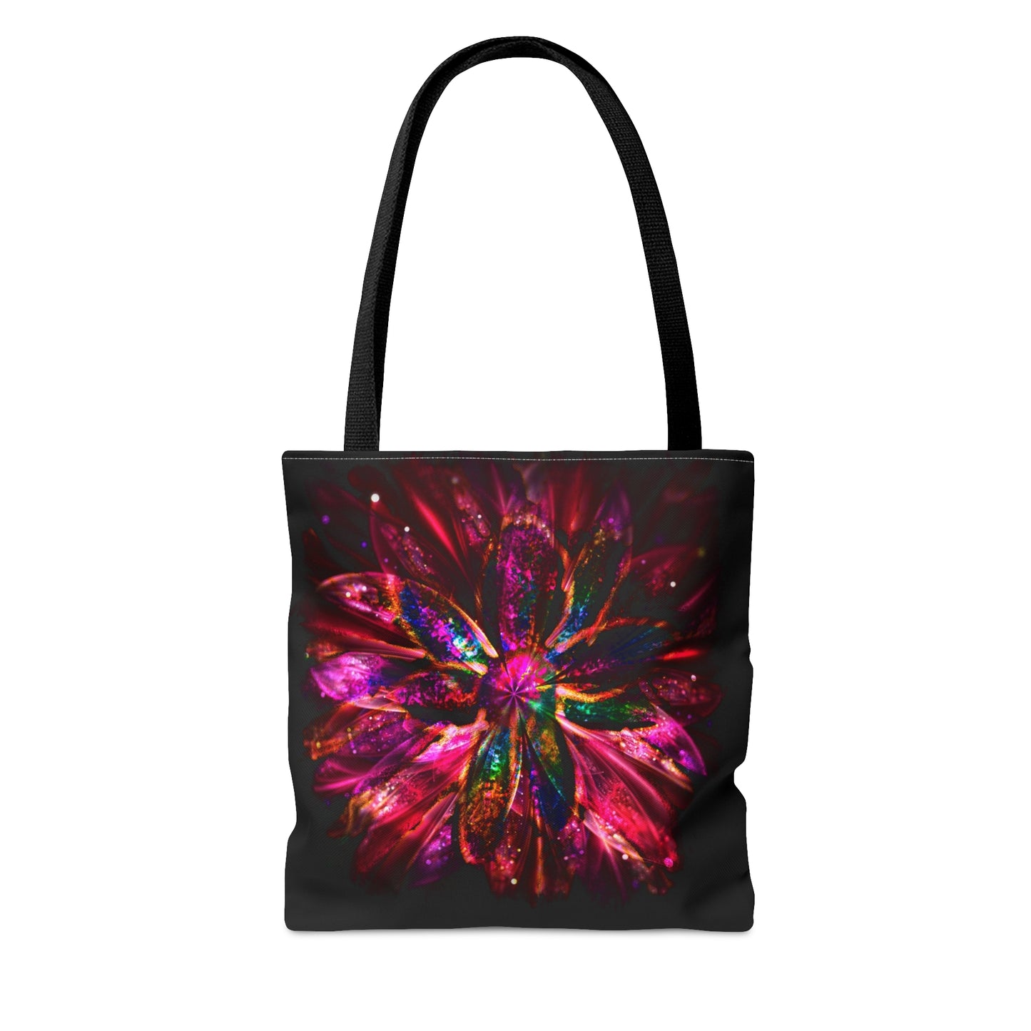 Whimsical neon pink flower art Tote Bag
