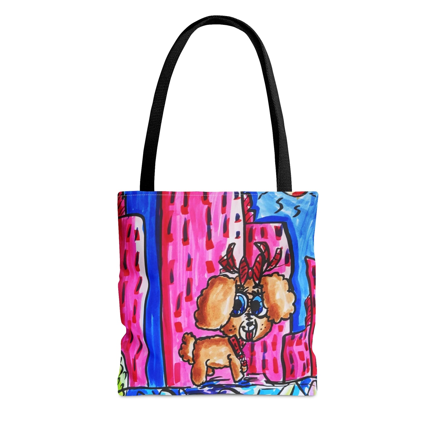 Fluffy dog art Tote Bag