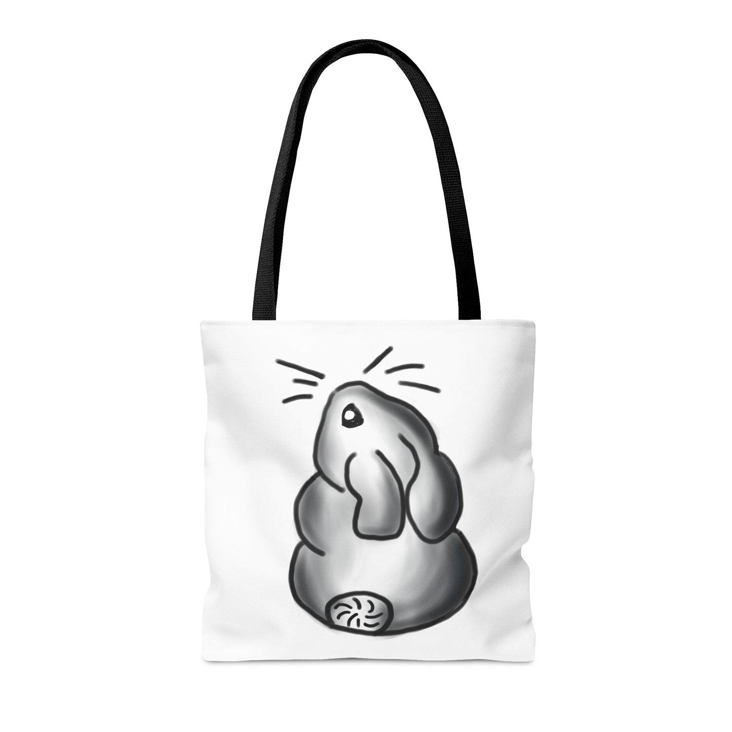 Black and grey bunny art Tote Bag