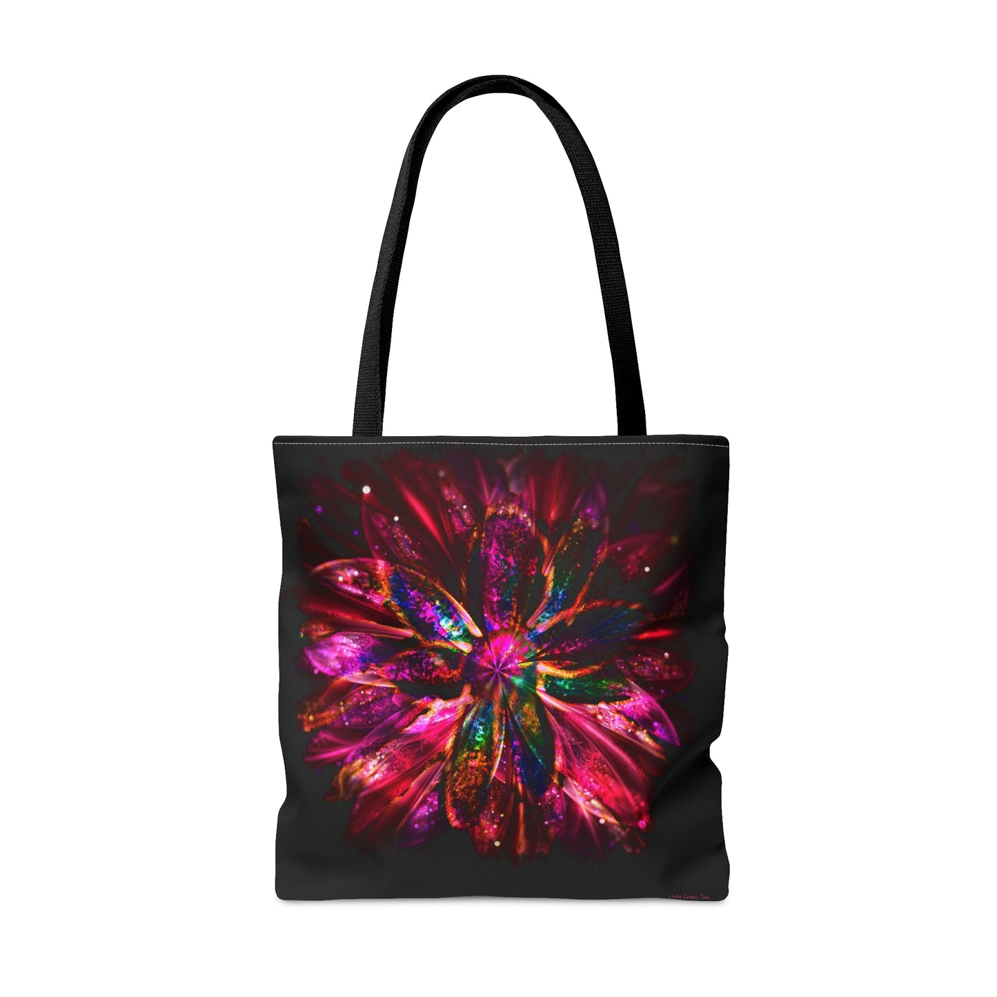 Whimsical neon pink flower art Tote Bag