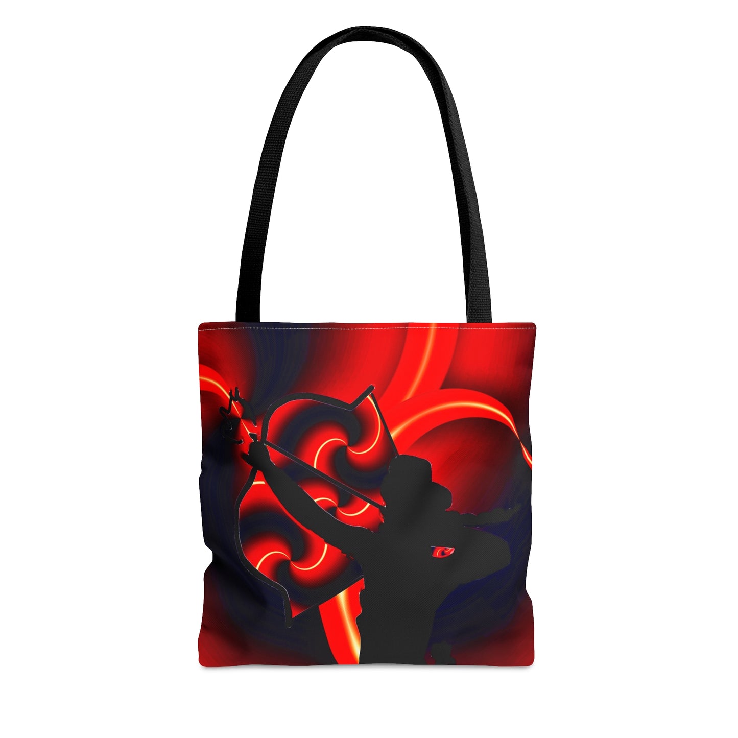 Bow and arrow art tote bag