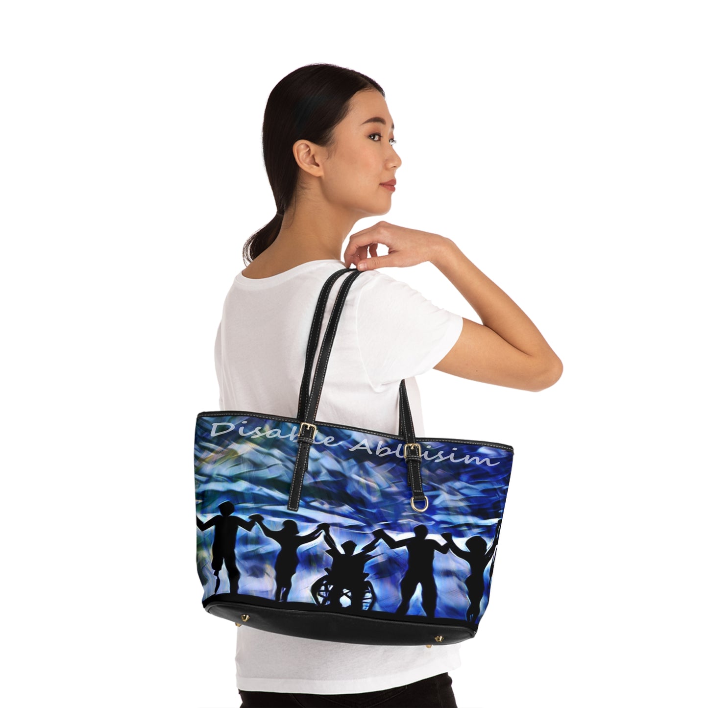 Disable Ableism PU Leather Shoulder Bag