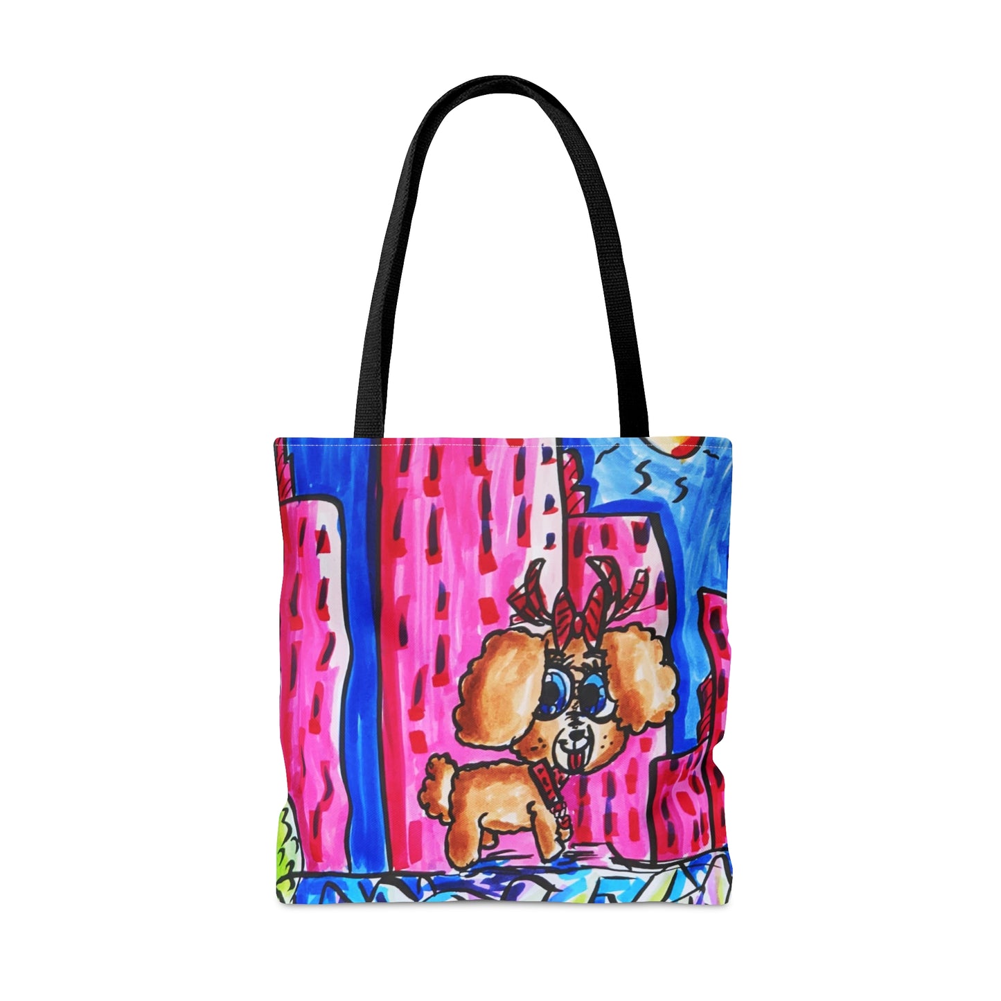 Fluffy dog art Tote Bag