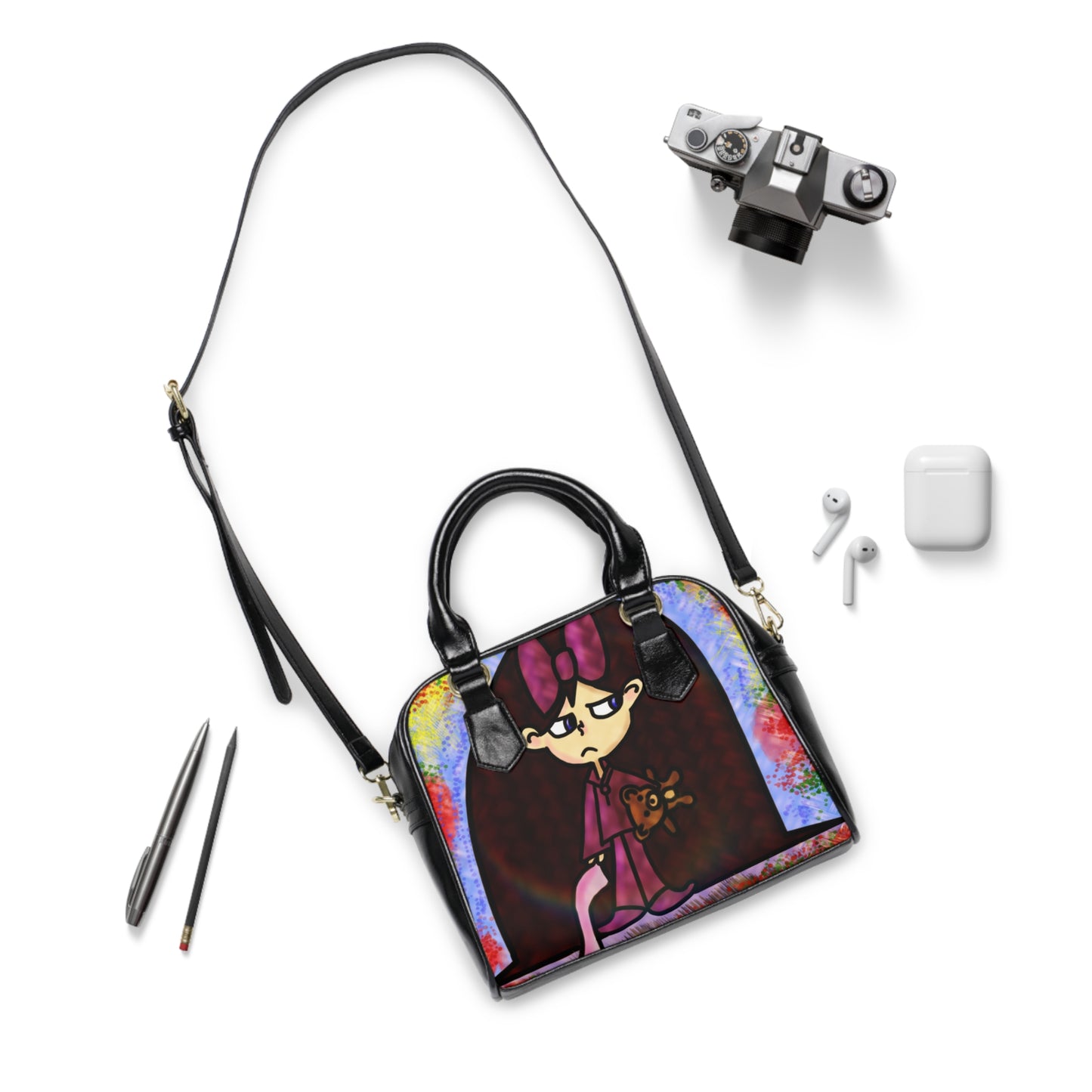 I don't want to sleep art Shoulder Handbag