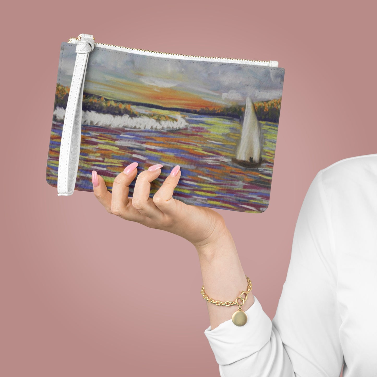 Sail boat Clutch Bag