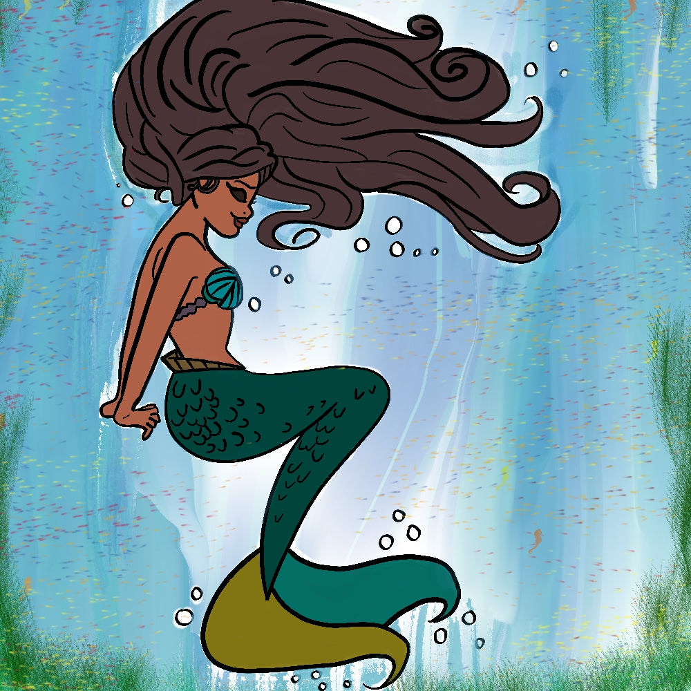 Flowy Mermaid print