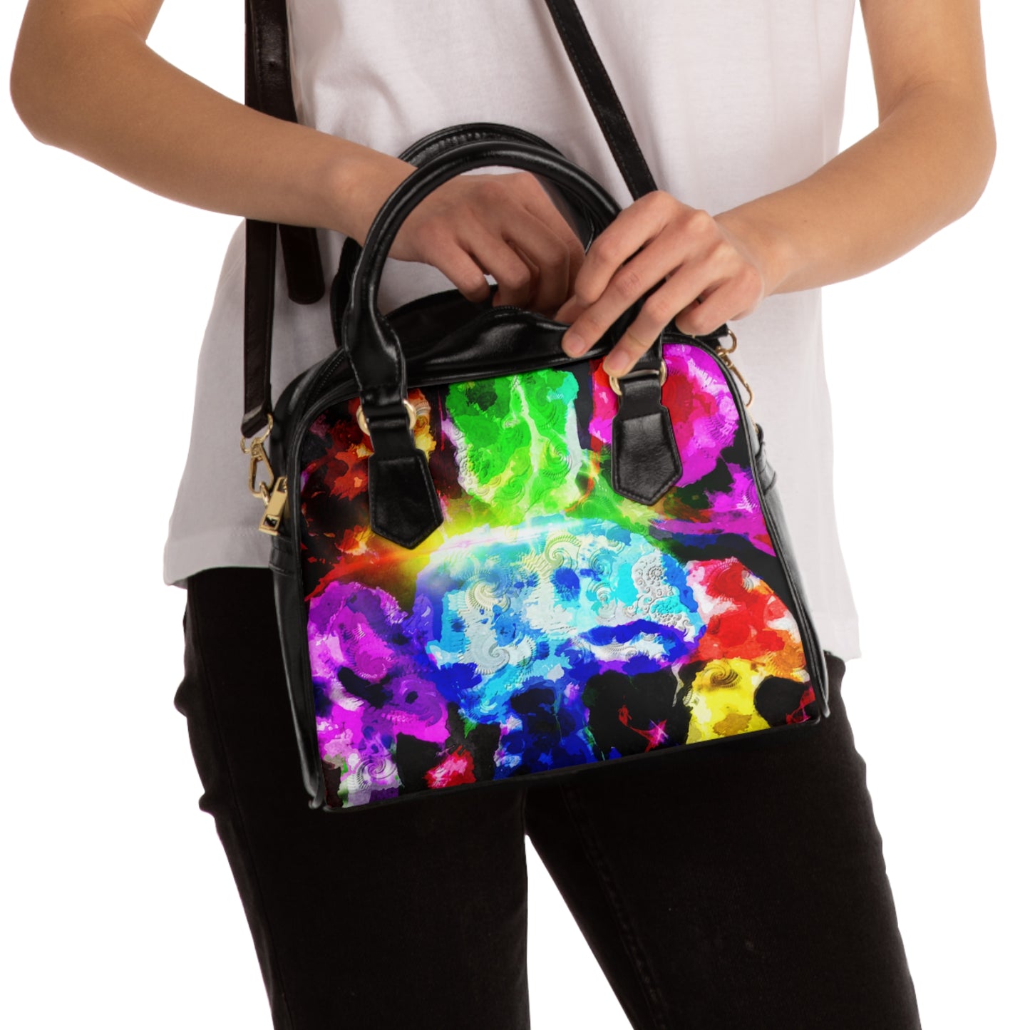 Electric mushroom Shoulder Handbag