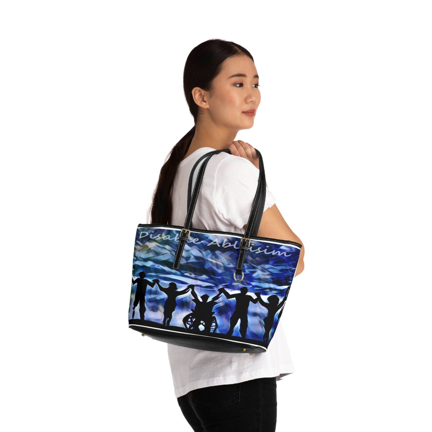 Disable Ableism PU Leather Shoulder Bag