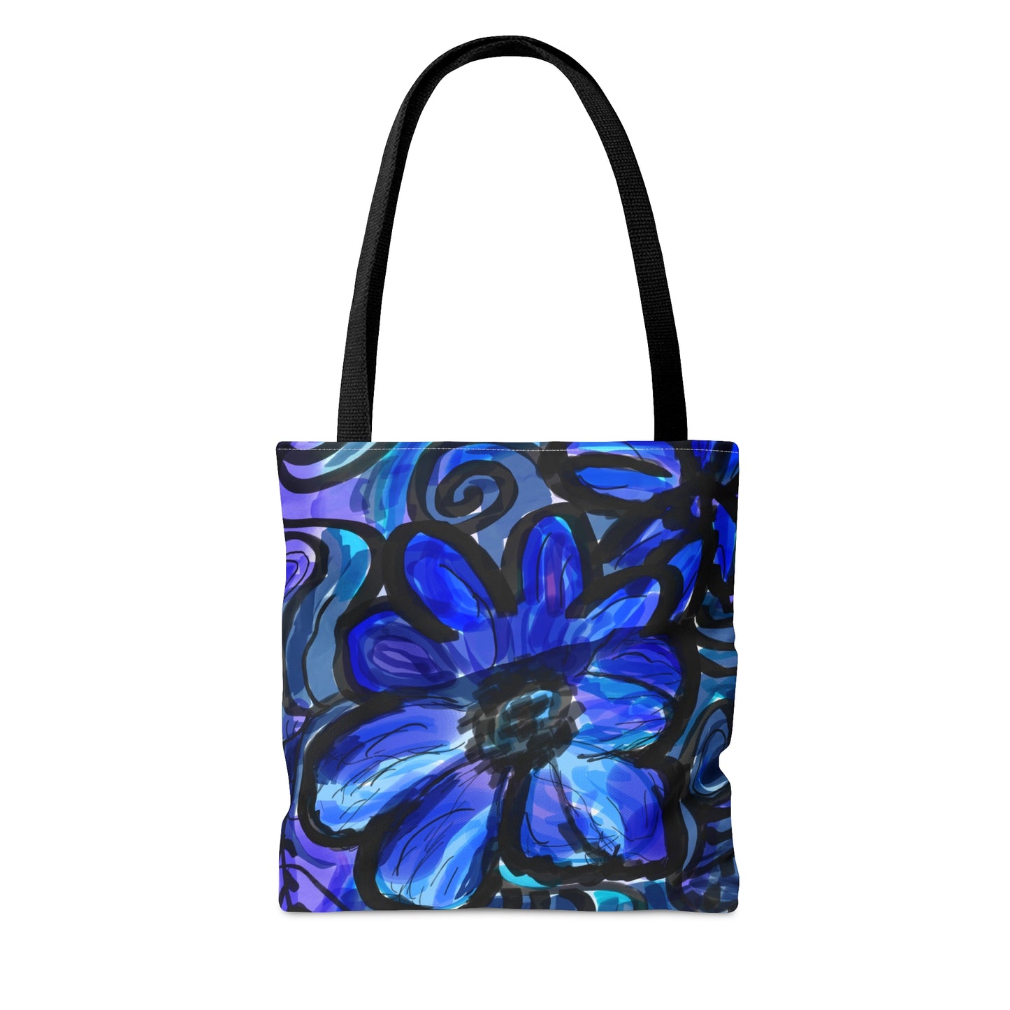 Blue spiritual flower vibe art Tote Bag