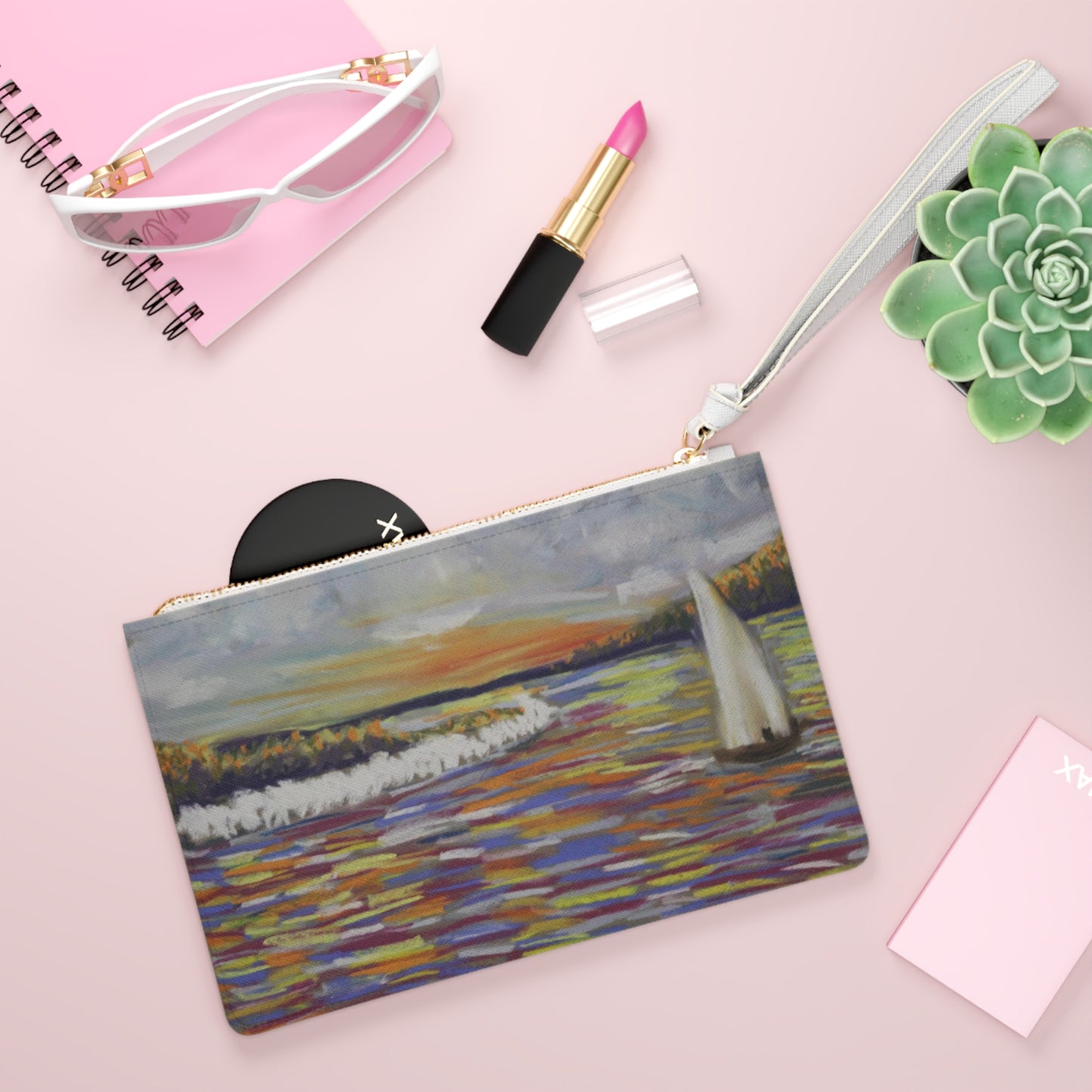 Sail boat Clutch Bag