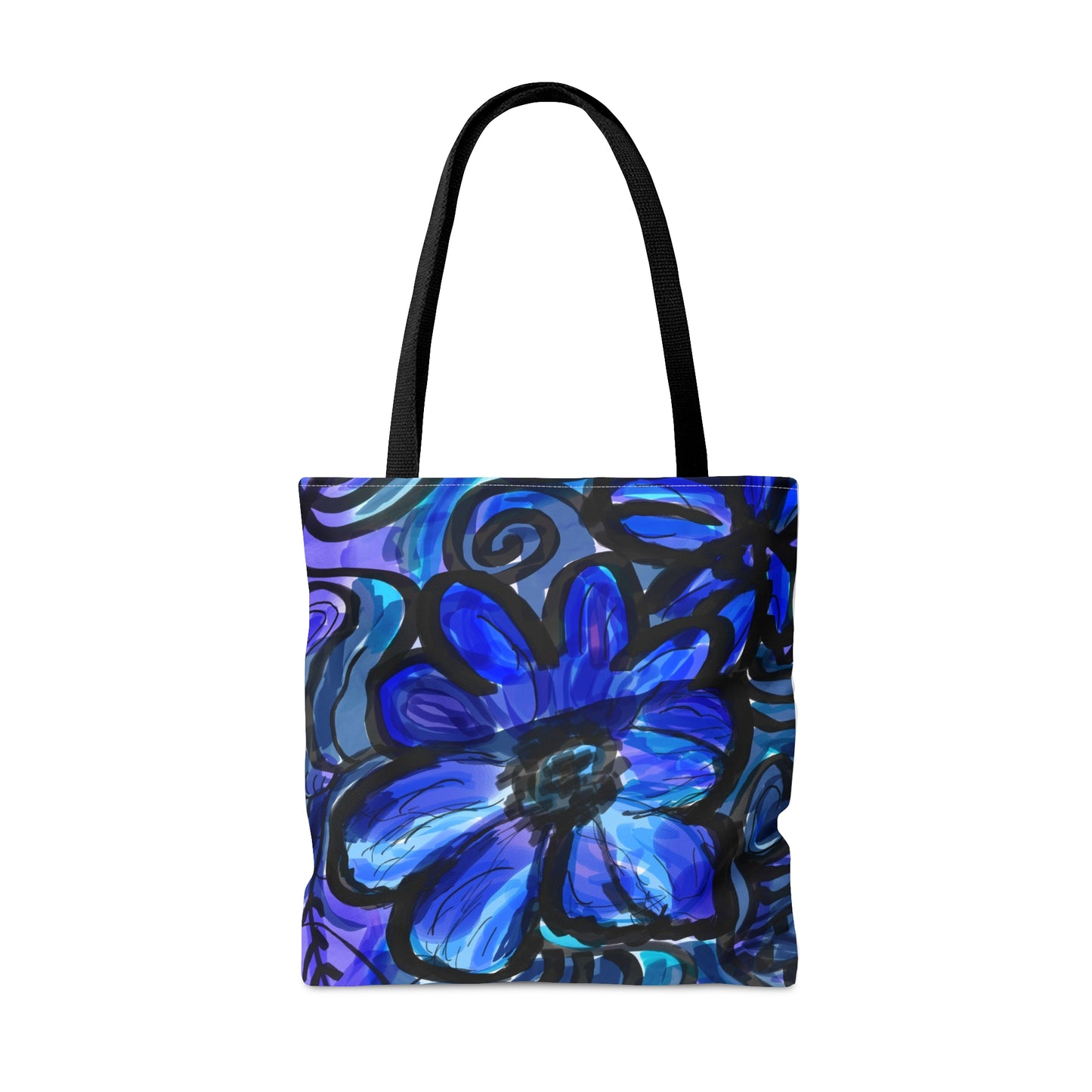 Blue spiritual flower vibe art Tote Bag