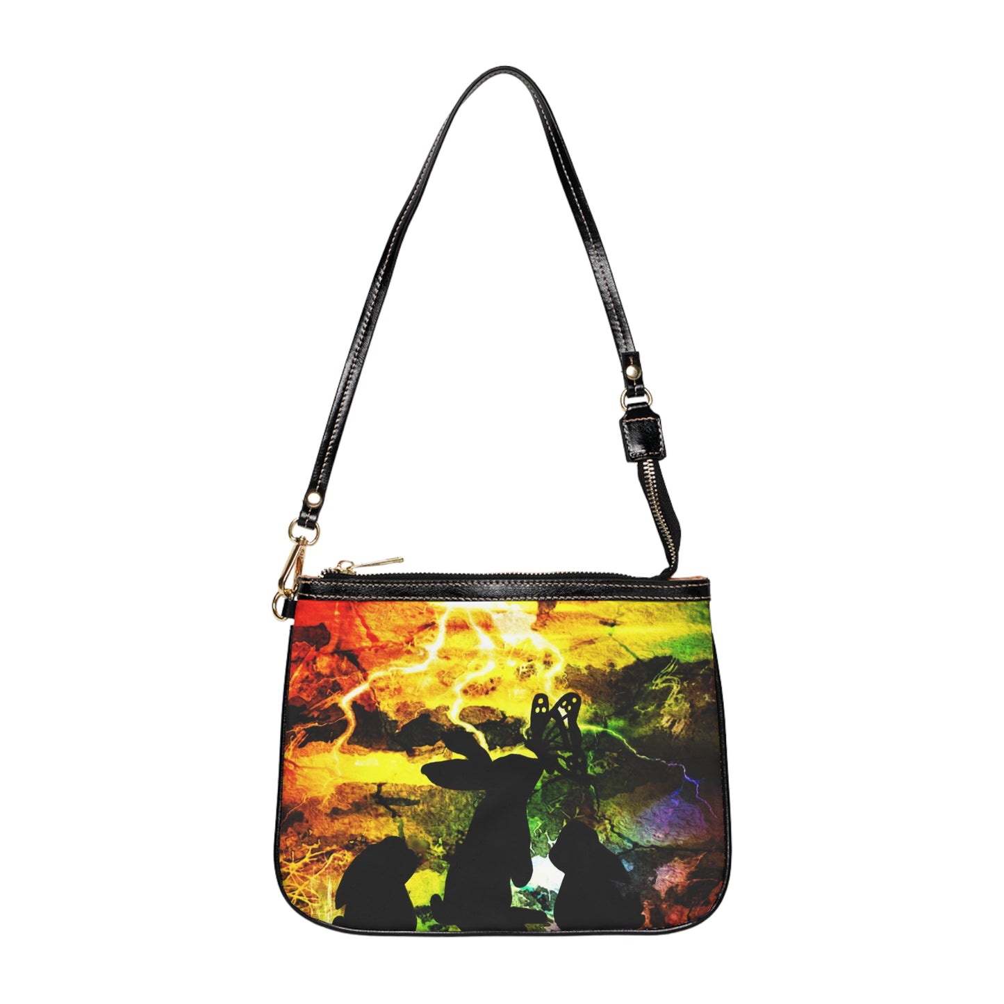Bunny storm art Small Shoulder Bag