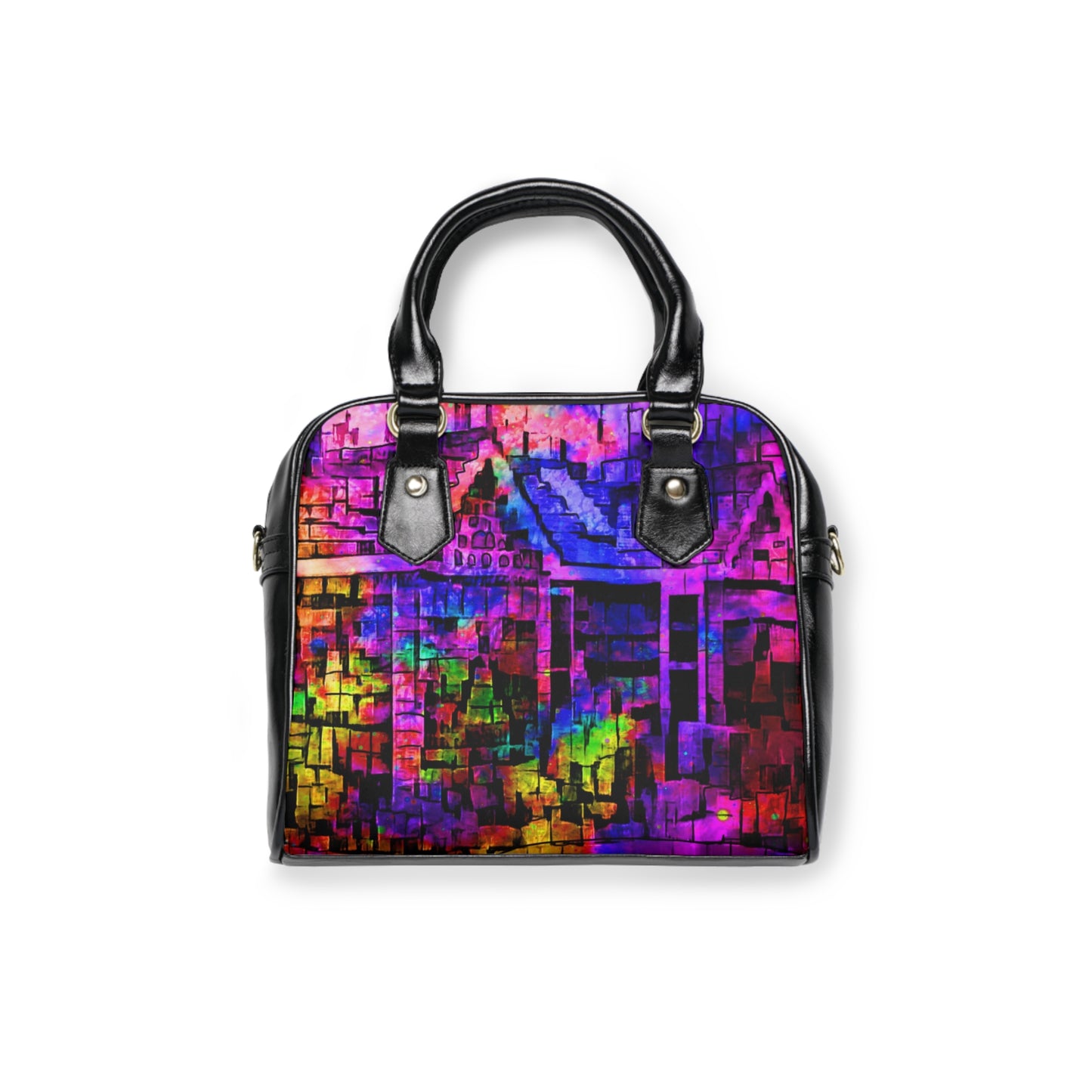 Bottle house art Shoulder Handbag