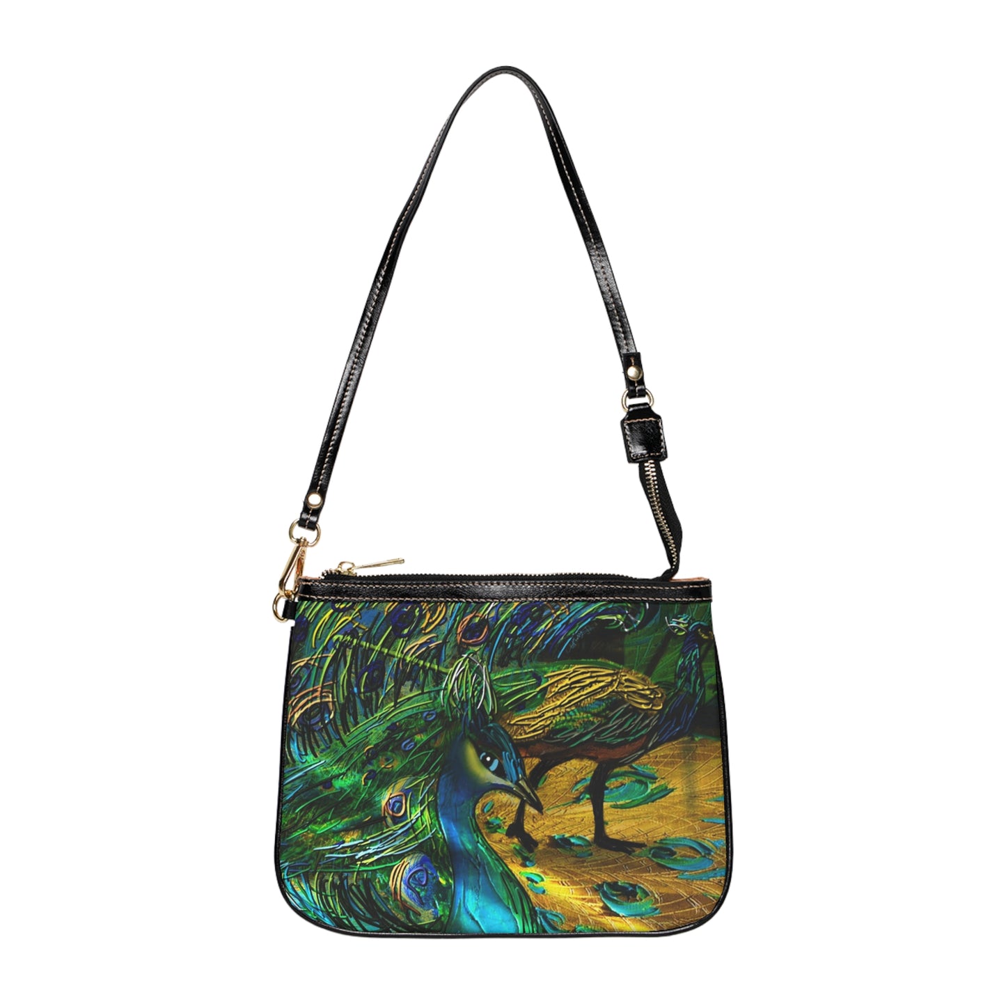 Peacock artwork Small Shoulder Bag