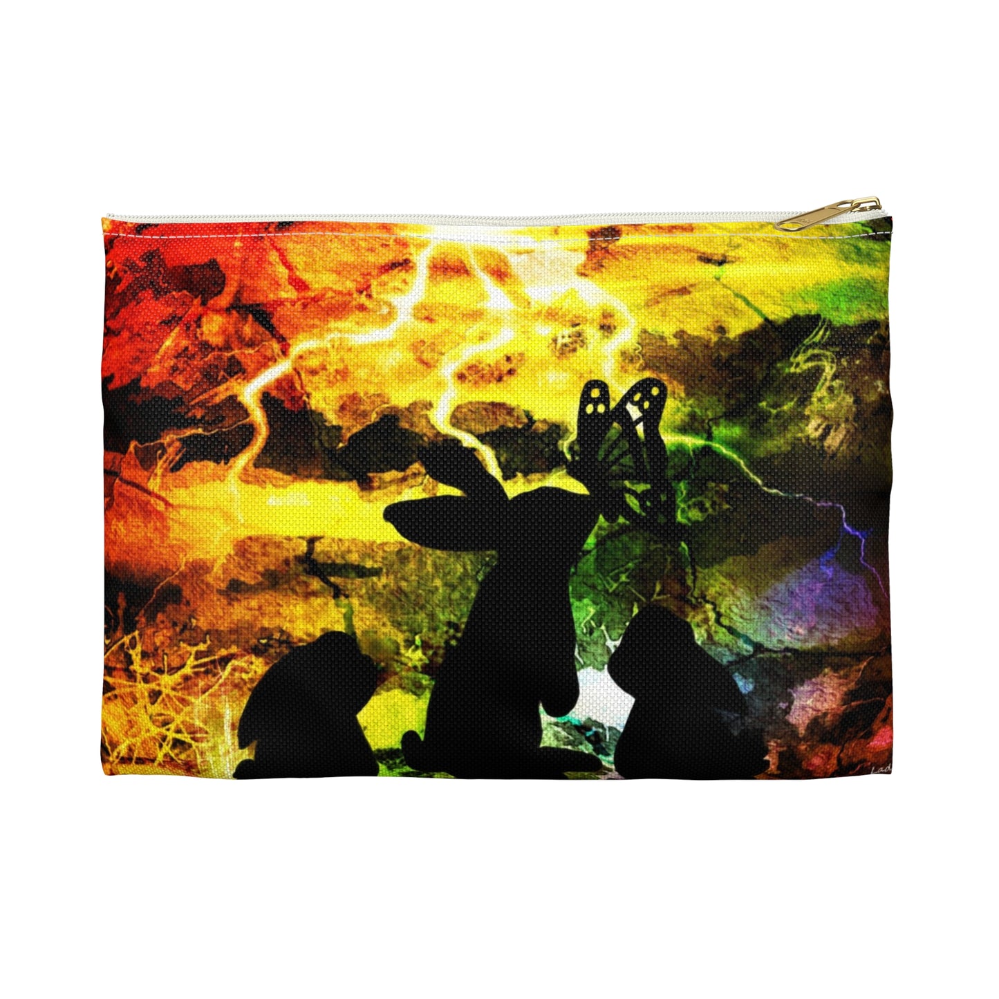 Bunny storm zipper Pouch