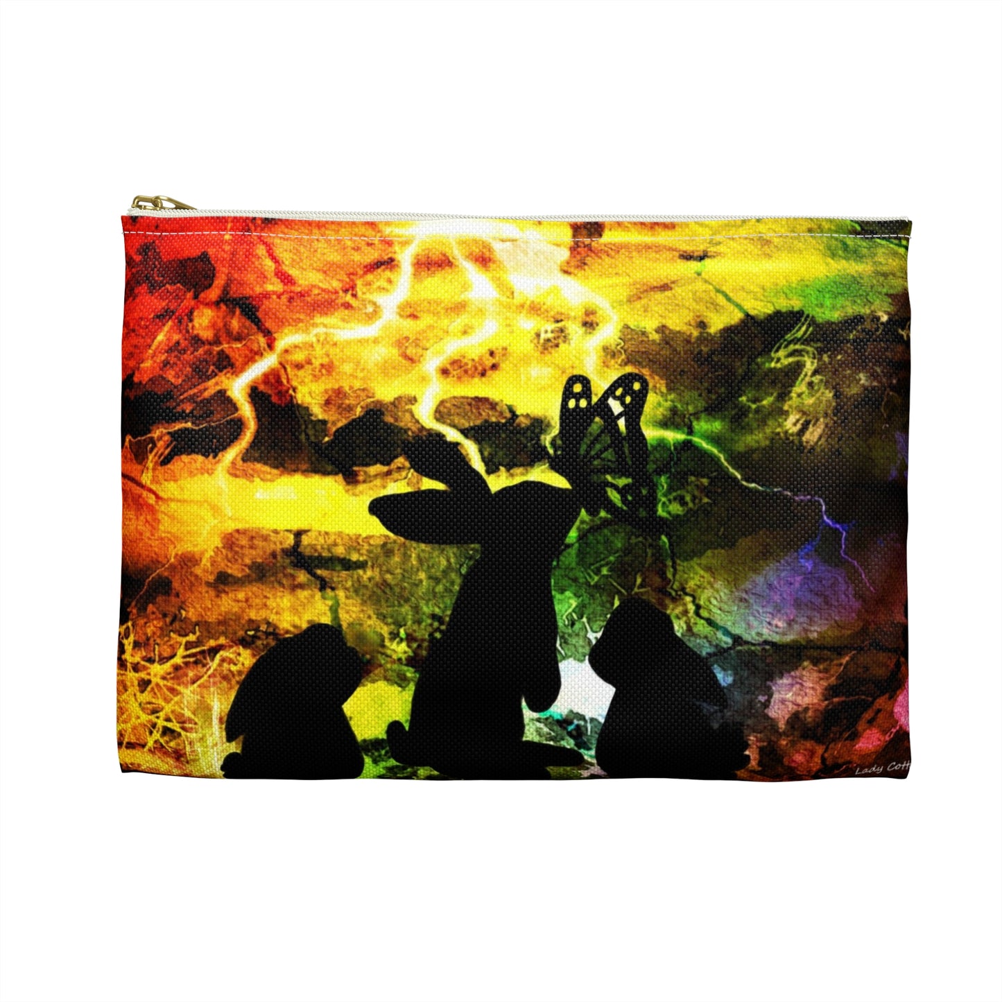 Bunny storm zipper Pouch