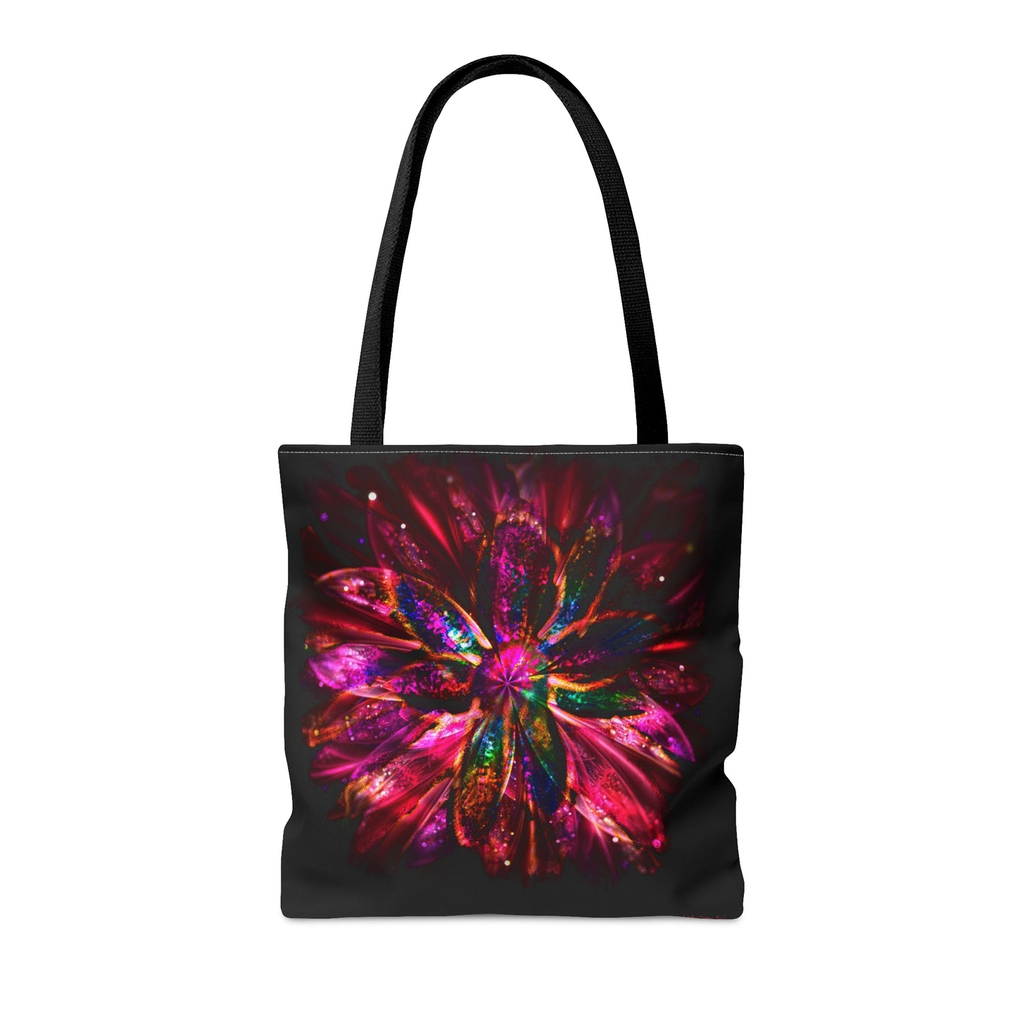 Whimsical neon pink flower art Tote Bag