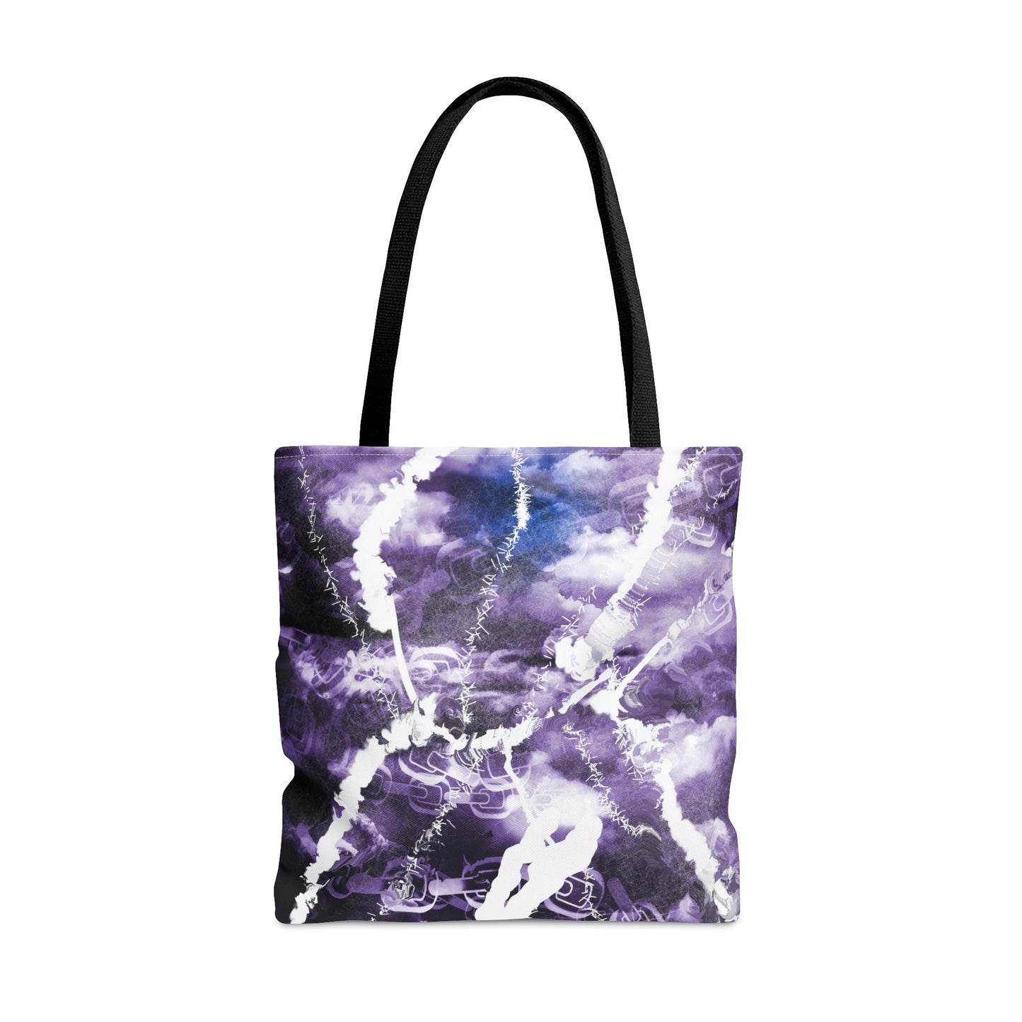 monochromatic storm abstract art Tote Bag