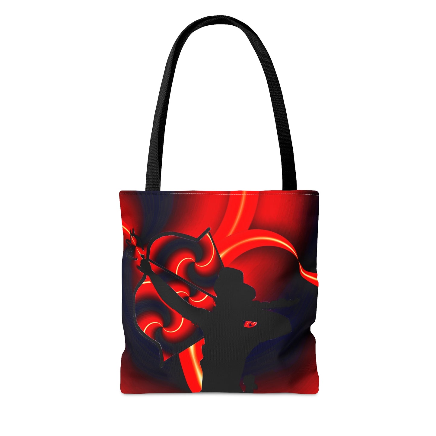 Bow and arrow art tote bag