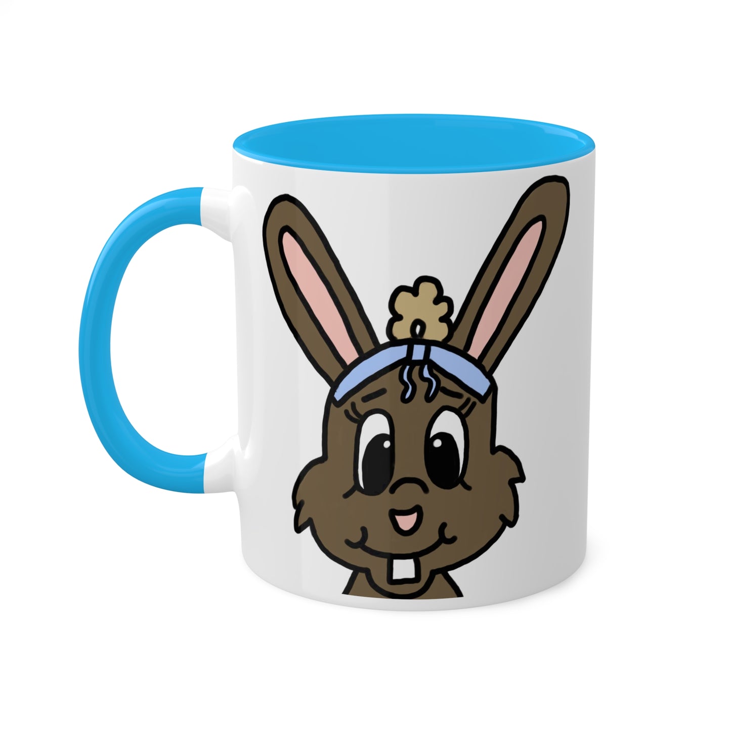 Cartoon brown bunny art Mugs, 11oz