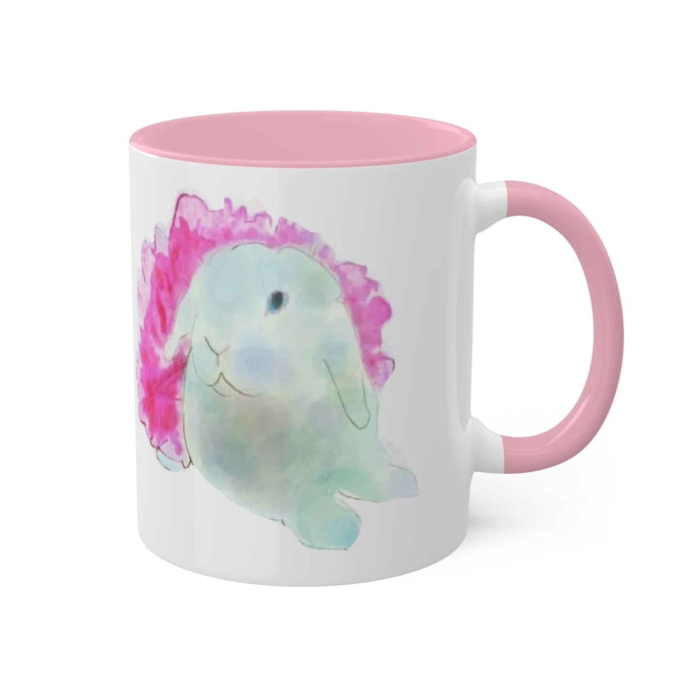 White ballerina bunny artwork Mugs, 11oz