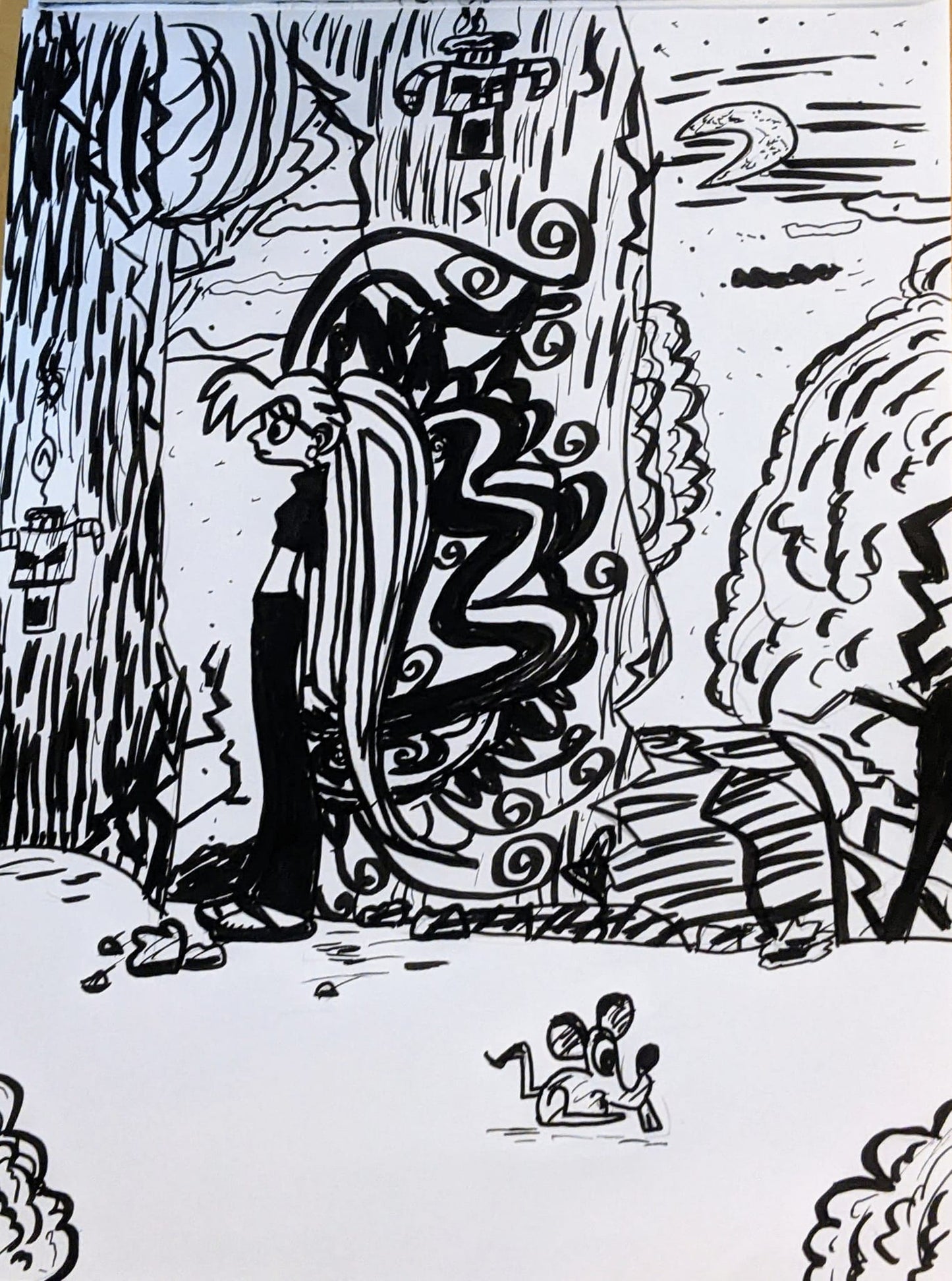Traditional pen and ink commissions