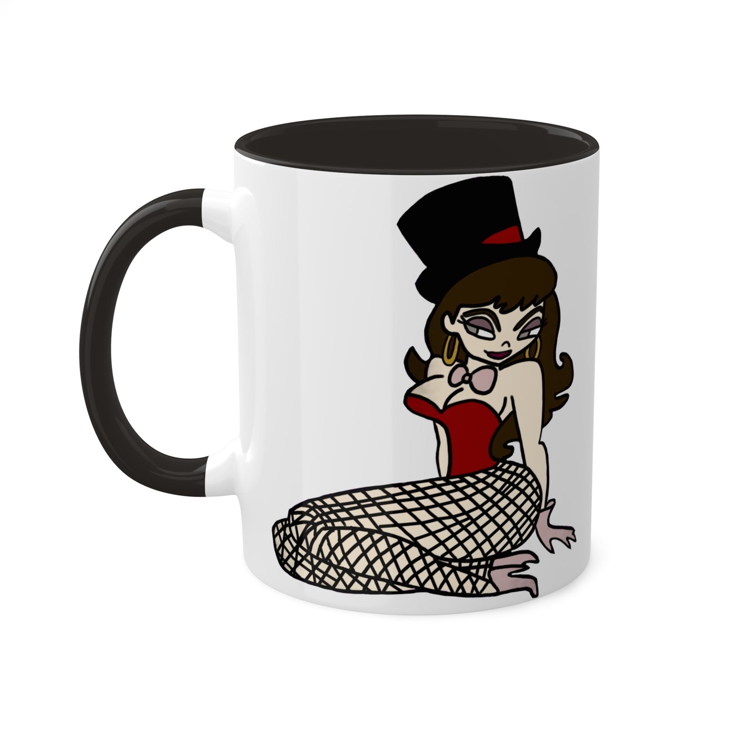 Cartoon pinup magician art 11oz