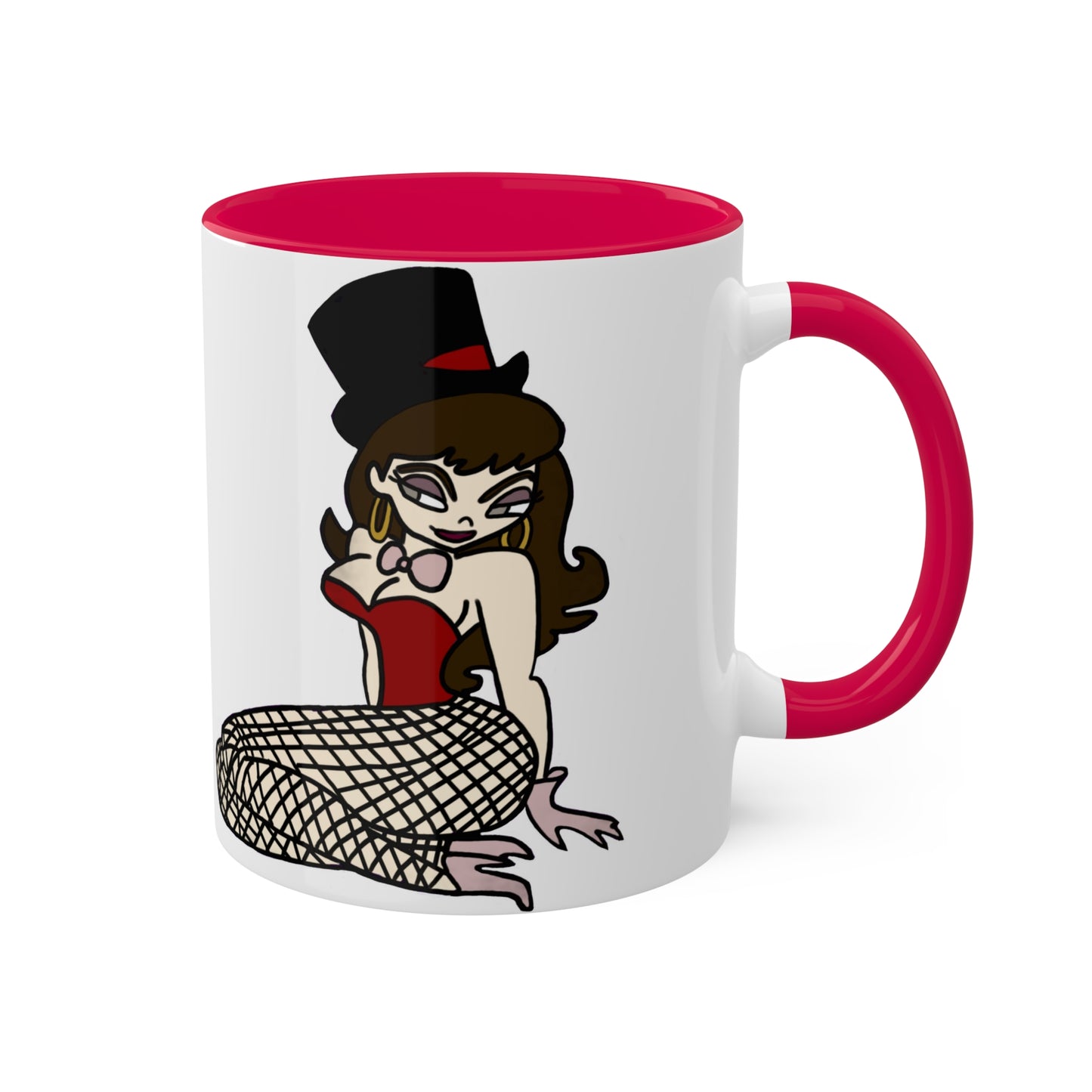 Cartoon pinup magician art 11oz