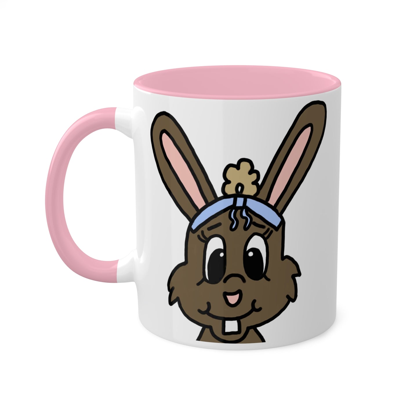 Cartoon brown bunny art Mugs, 11oz