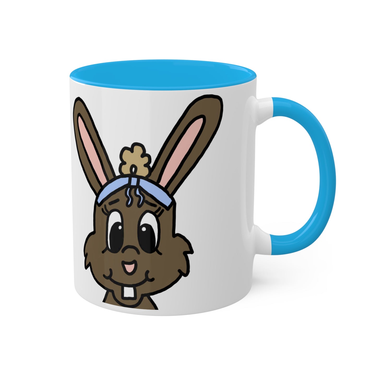 Cartoon brown bunny art Mugs, 11oz