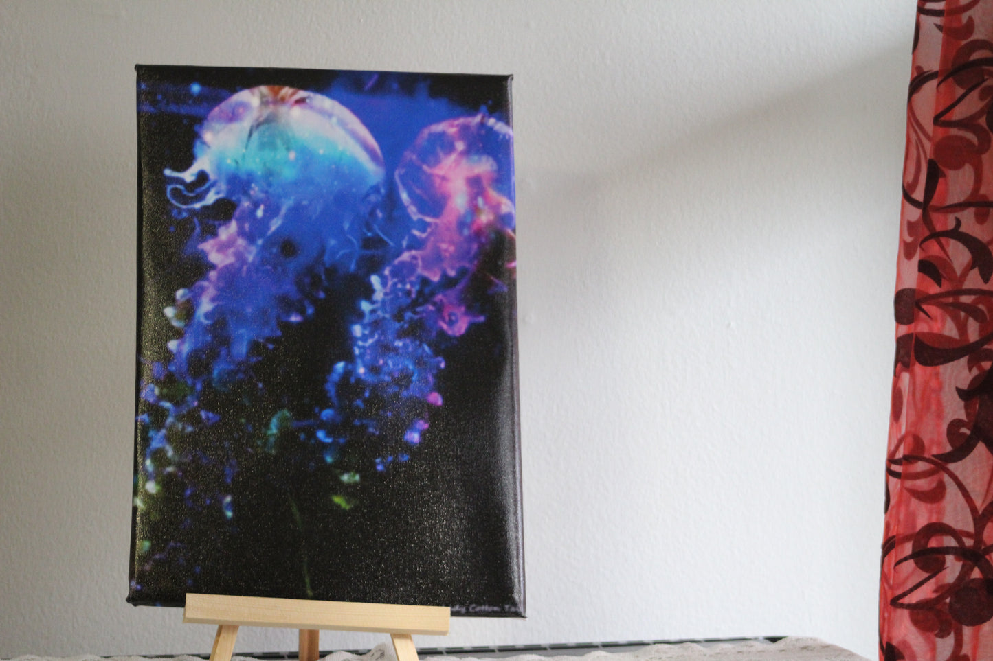 Jellyfish original impressionism art canvas print 11x17